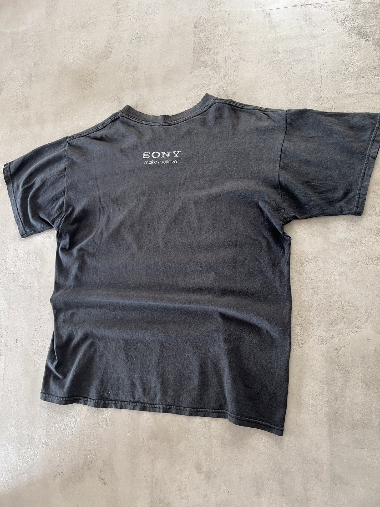 FADED BLACK SONY PROMO TEE - 1990S - L
