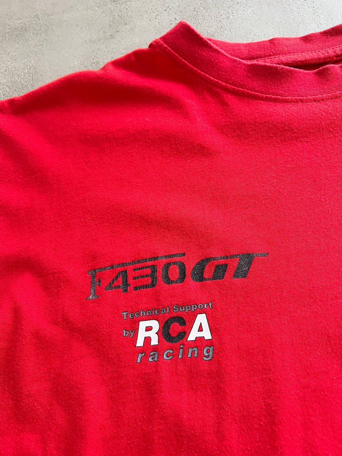 RED FERRARI RACING TEE - 2000S - M