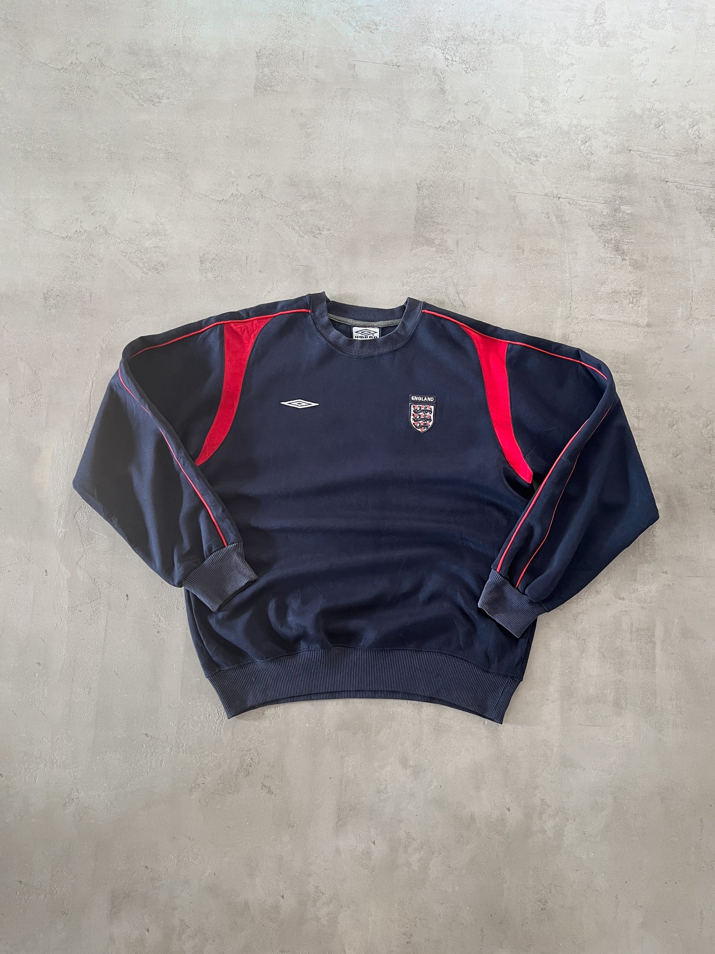 NAVY ENGLAND UMBRO SWEATER - 2000S - L
