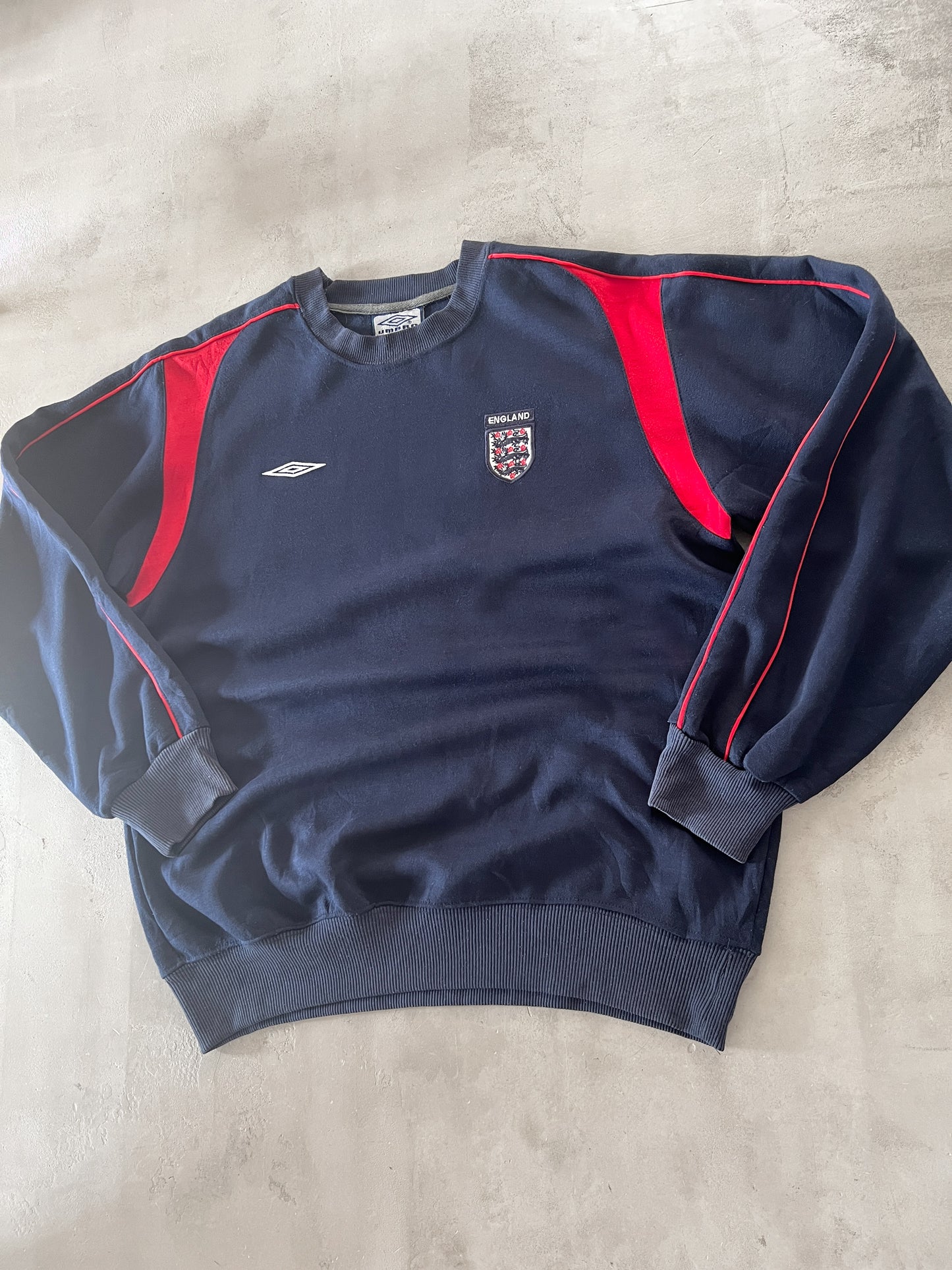 NAVY ENGLAND UMBRO SWEATER - 2000S - L