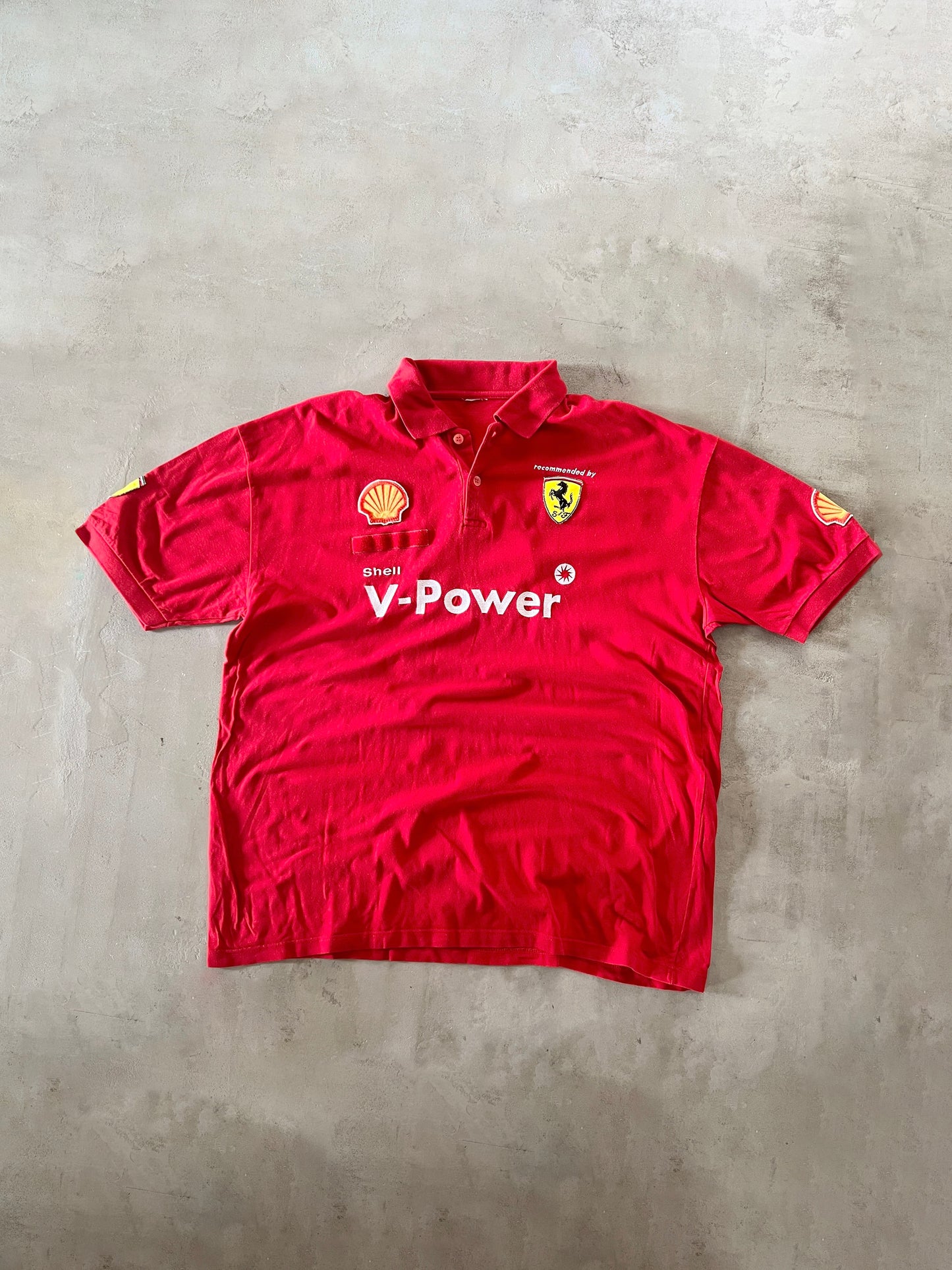 RED FERRARI RACING POLO - 2000S - XL