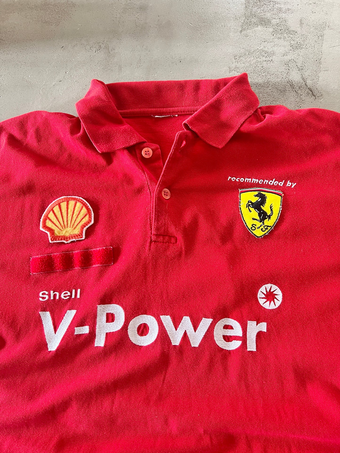 RED FERRARI RACING POLO - 2000S - XL