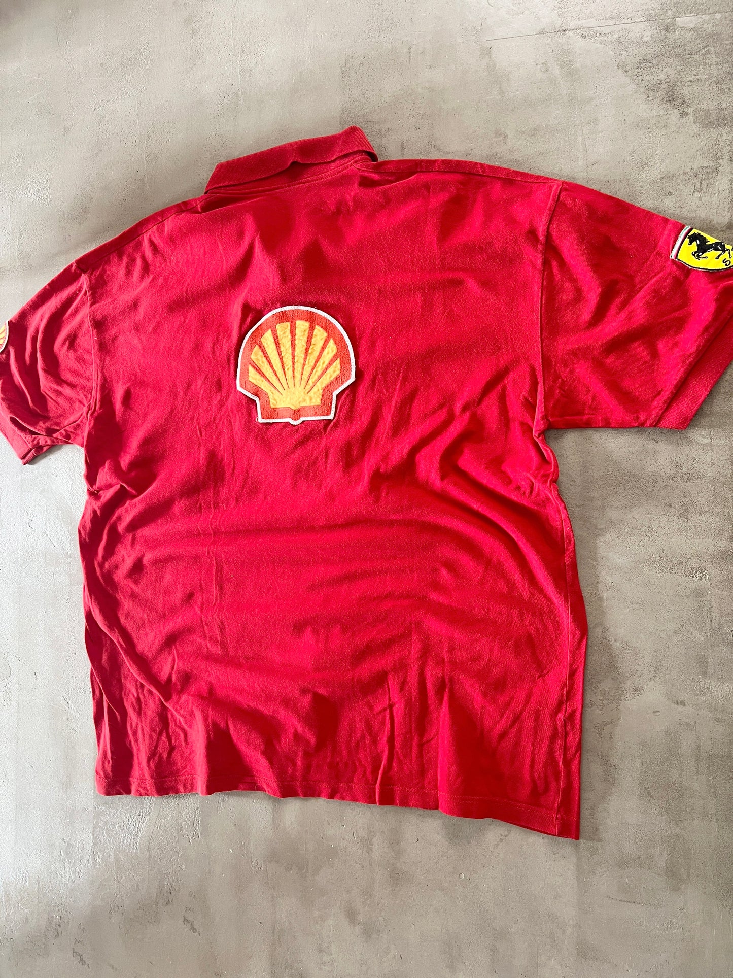 RED FERRARI RACING POLO - 2000S - XL