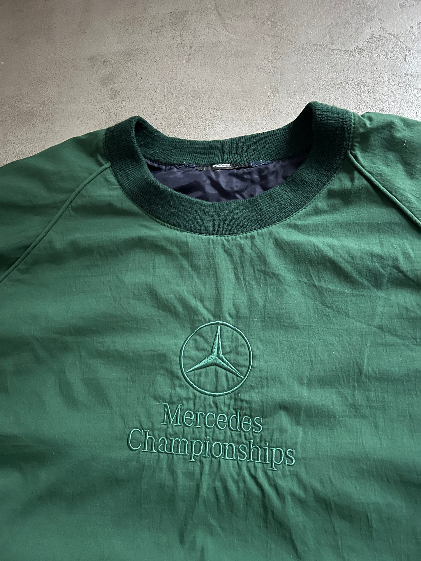 GREEN MERCEDES BENZ GOLF SWEATER - 2000S - L