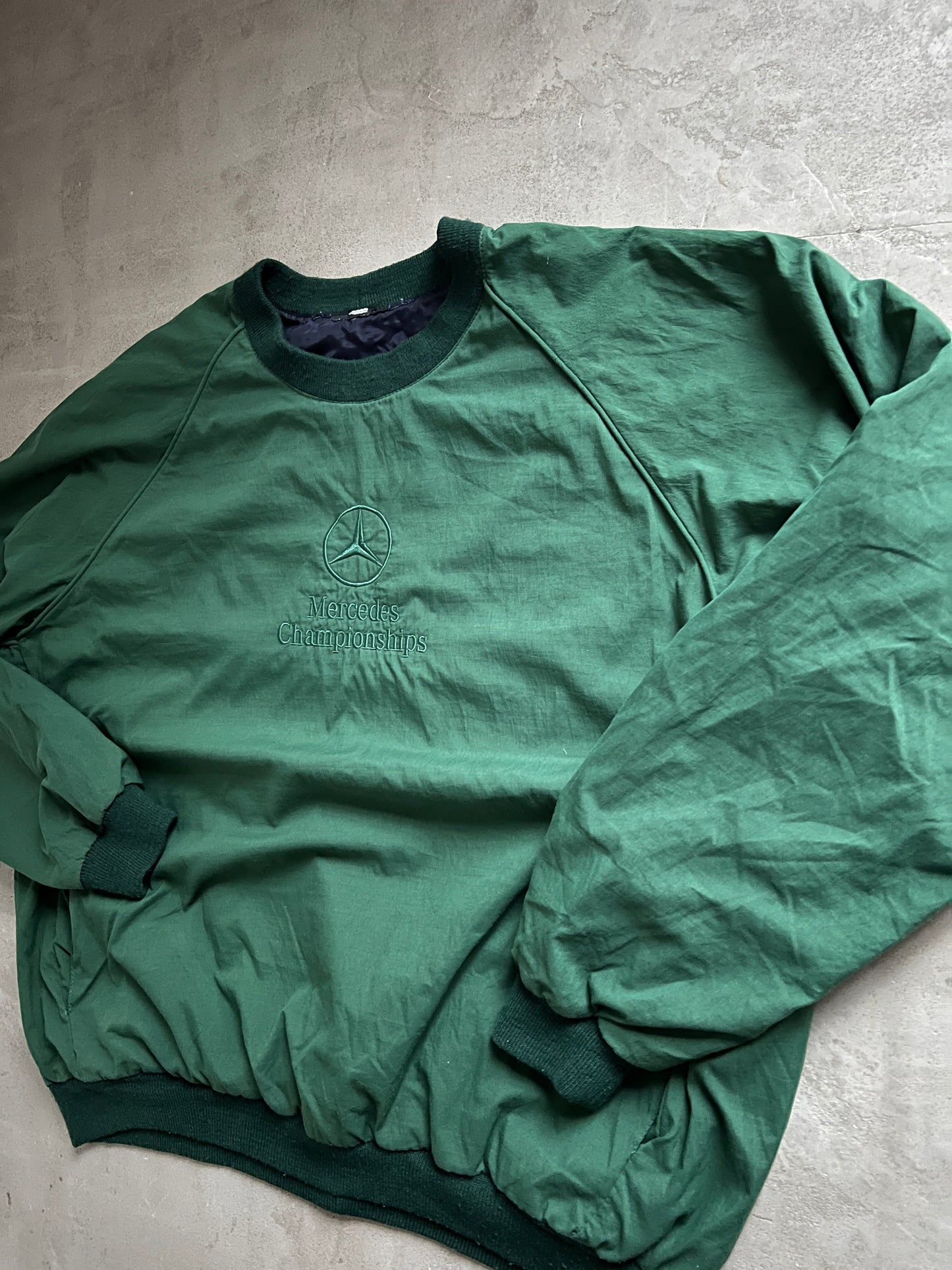 GREEN MERCEDES BENZ GOLF SWEATER - 2000S - L