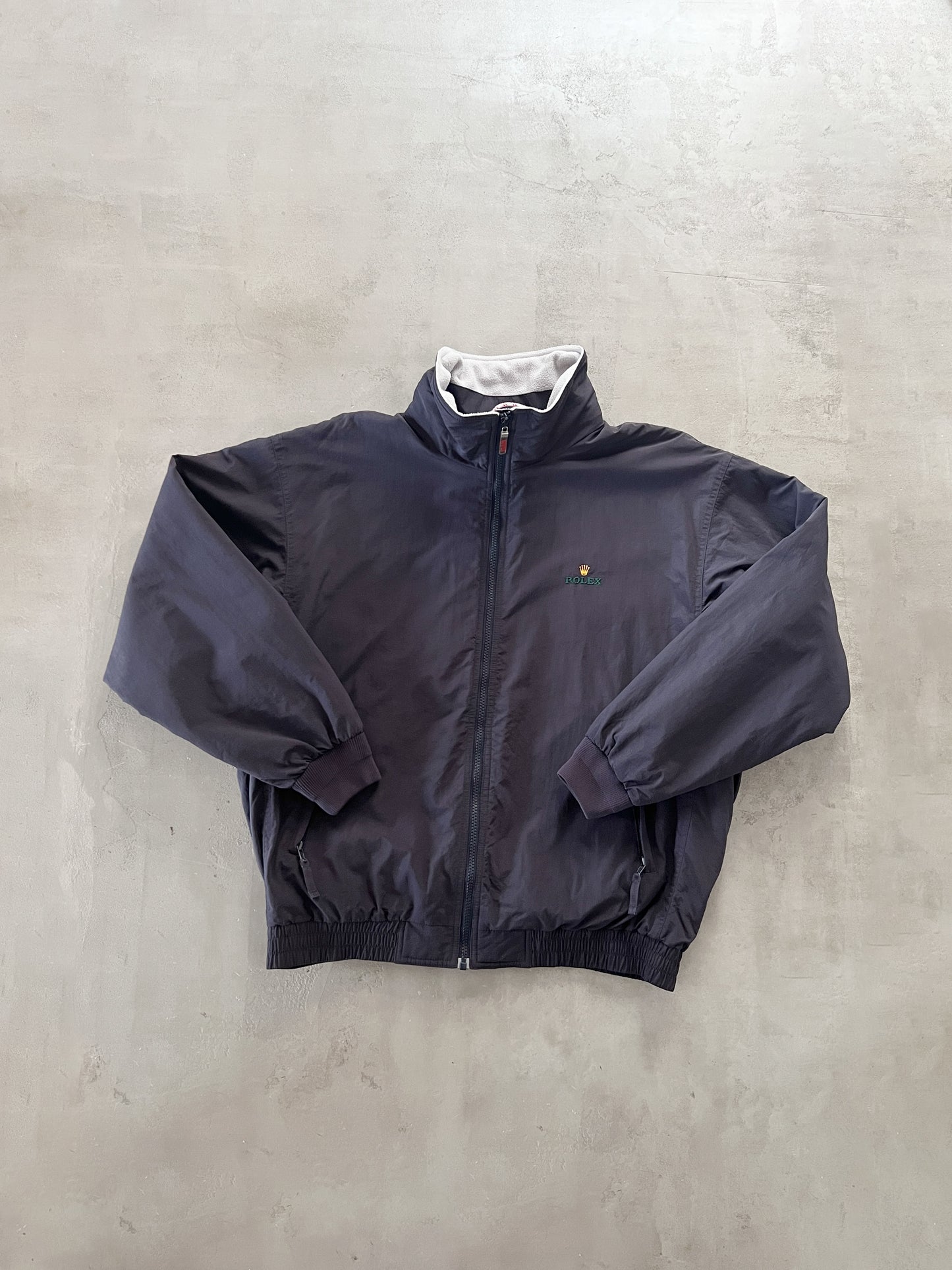FADED NAVY ROLEX YACHT JACKET - 2000S - L