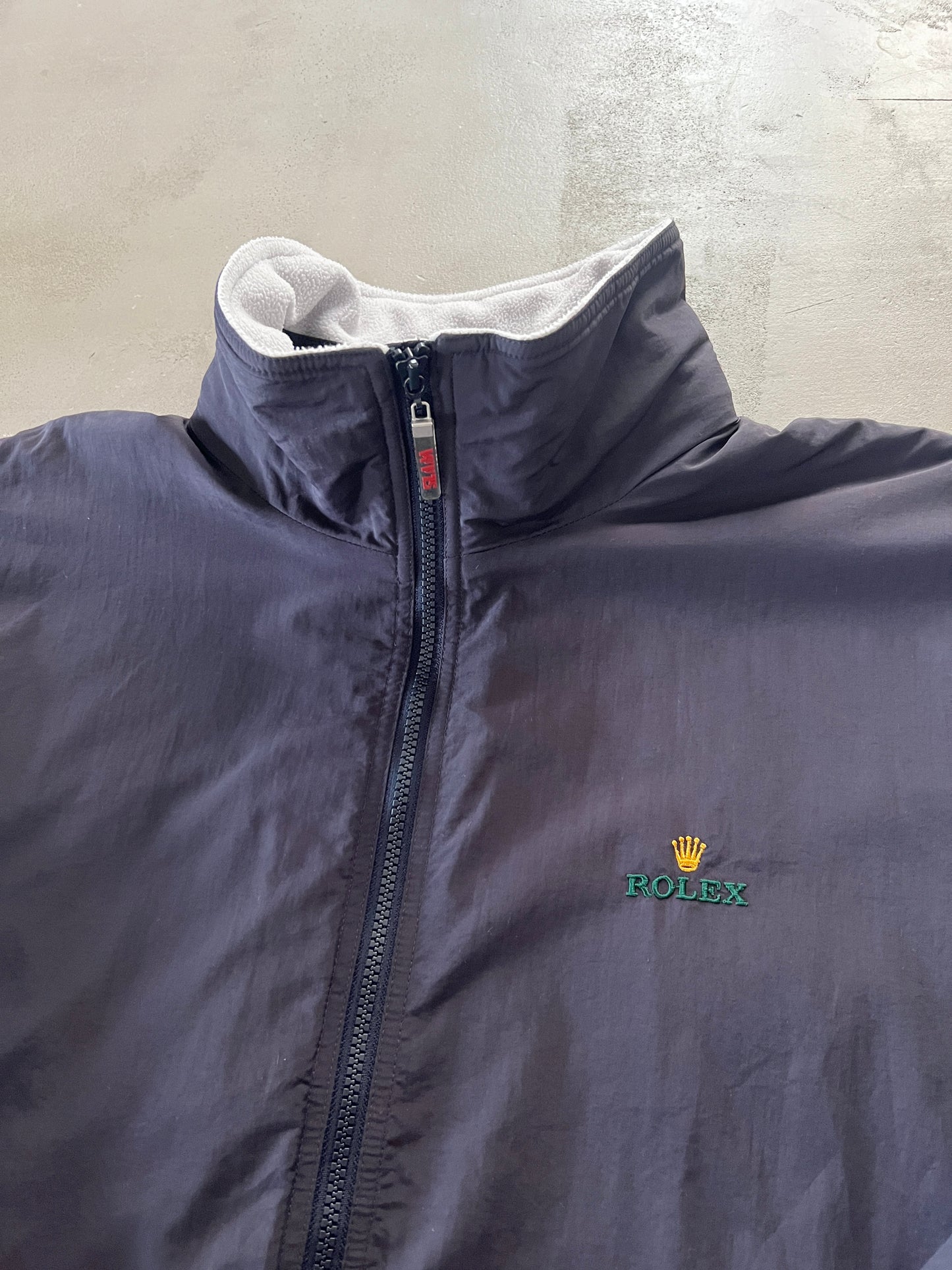 FADED NAVY ROLEX YACHT JACKET - 2000S - L