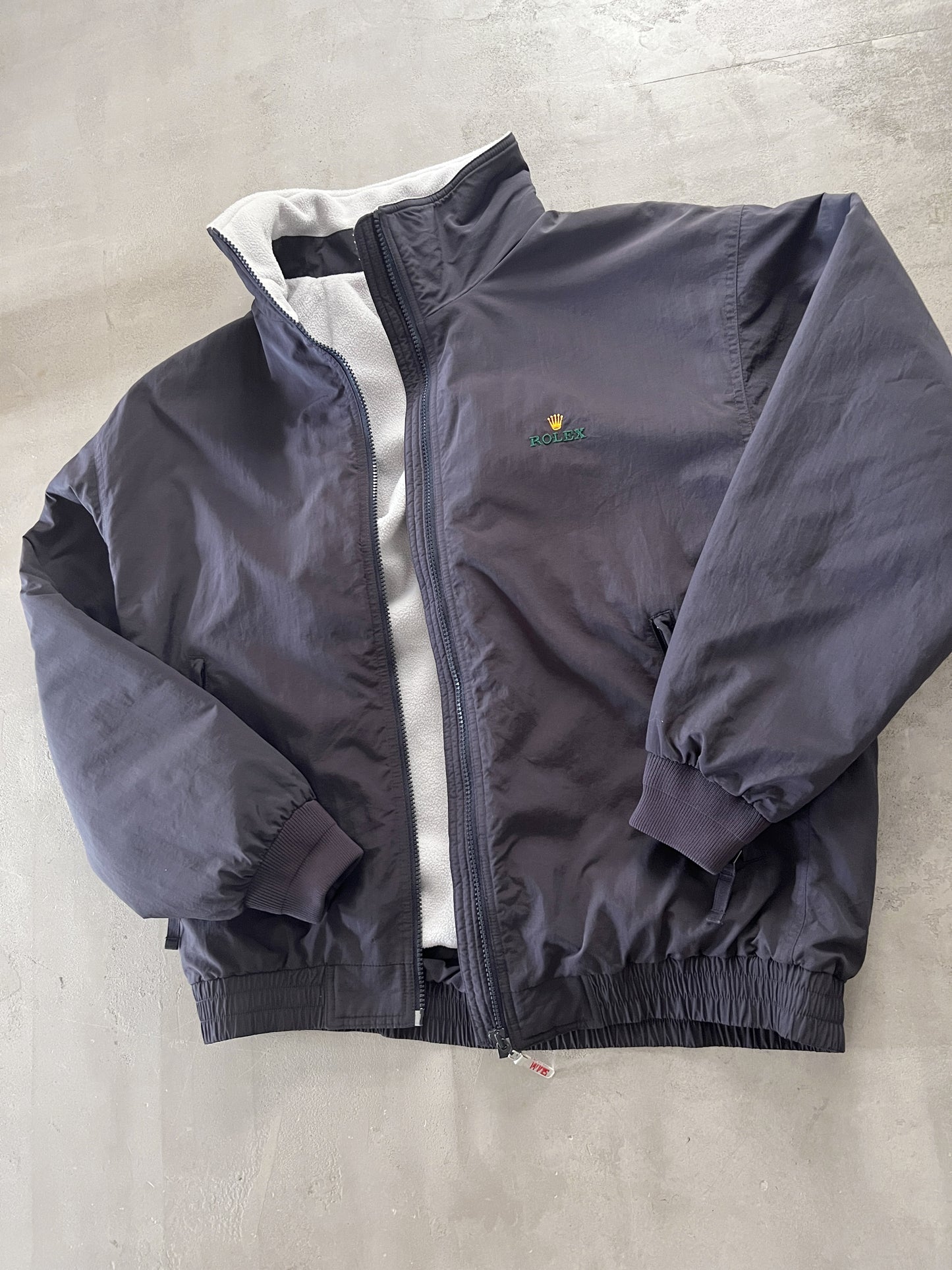 FADED NAVY ROLEX YACHT JACKET - 2000S - L