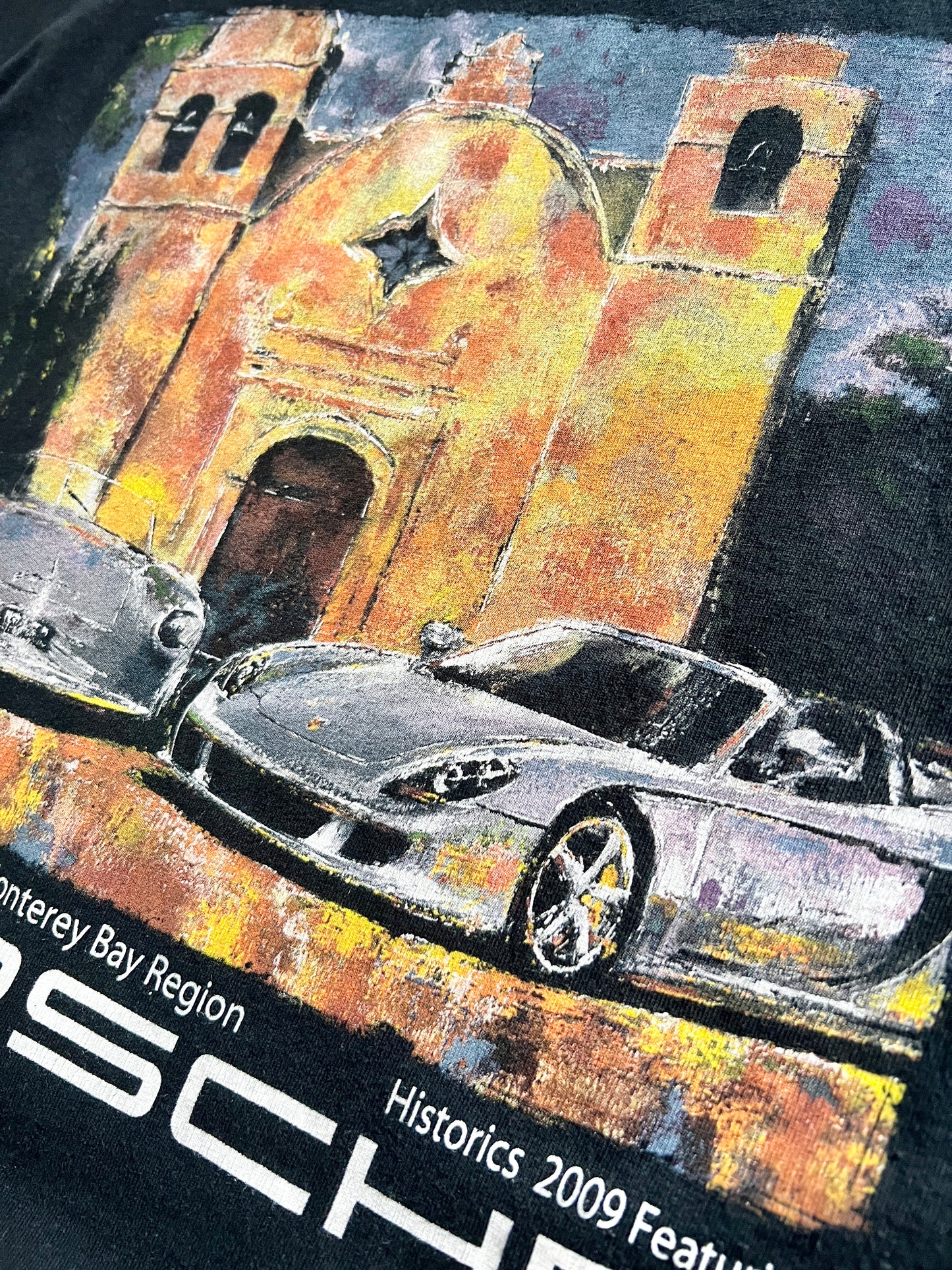 FADED BLACK PORSCHE CARRERA GT TEE - 2000S - L
