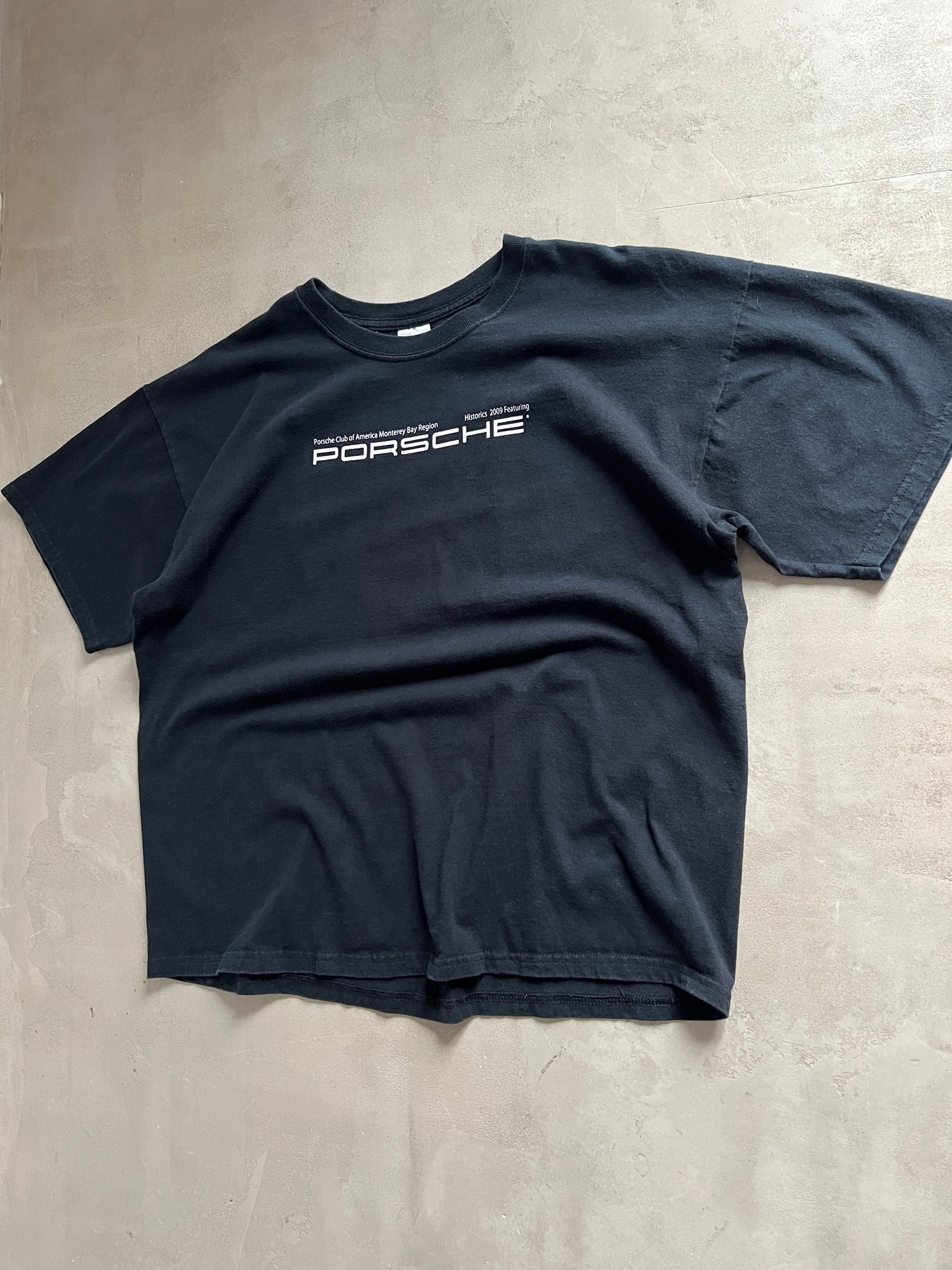 FADED BLACK PORSCHE CARRERA GT TEE - 2000S - L