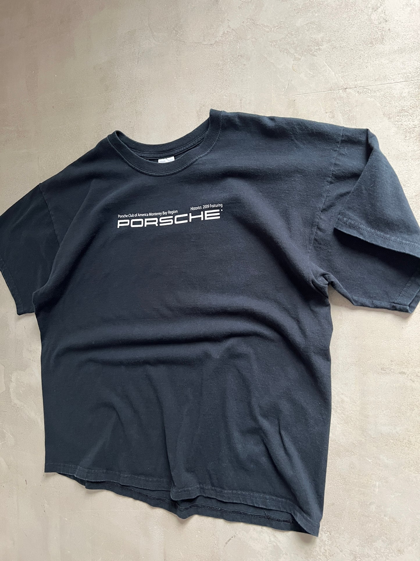 FADED BLACK PORSCHE CARRERA GT TEE - 2000S - L