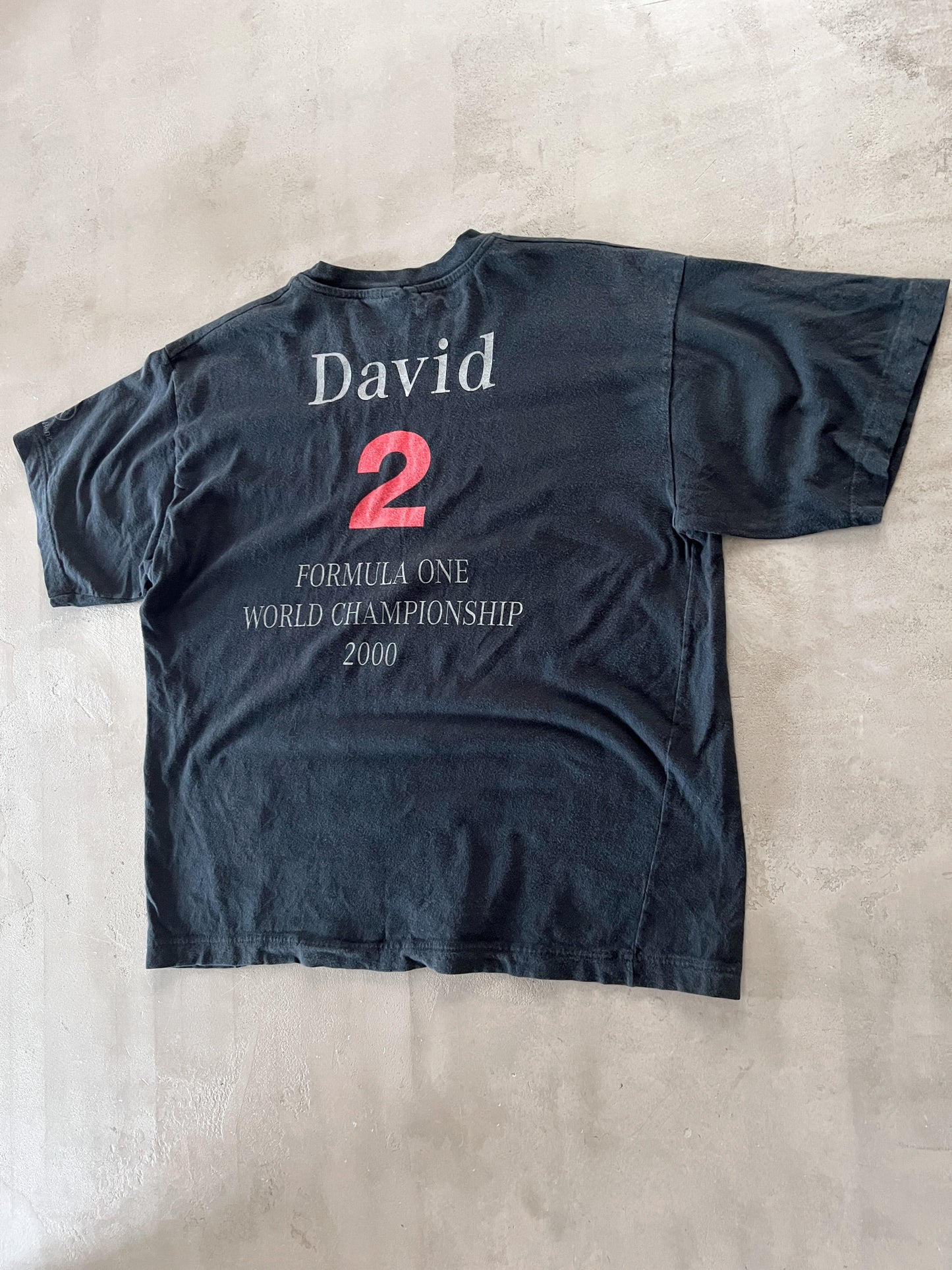 FADED BLACK MERCEDES BENZ RACING TEE - 2000S - XS/S