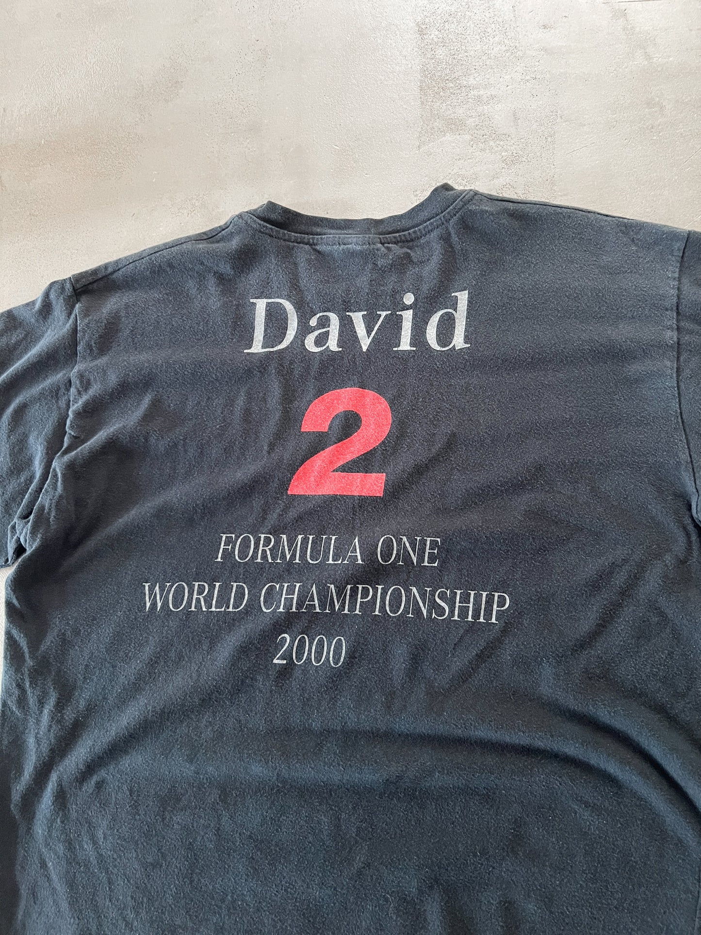 FADED BLACK MERCEDES BENZ RACING TEE - 2000S - XS/S