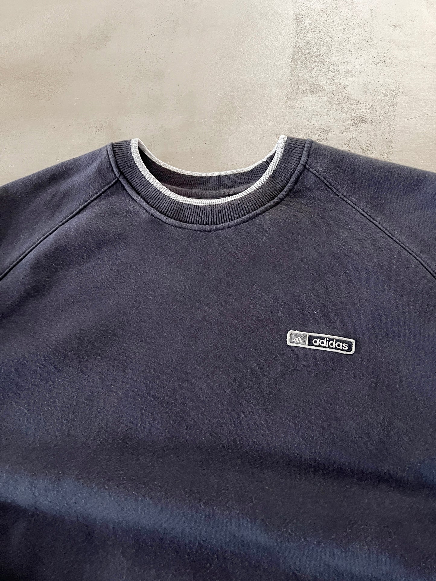 NAVY ADIDAS SWEATER - 2000S - M
