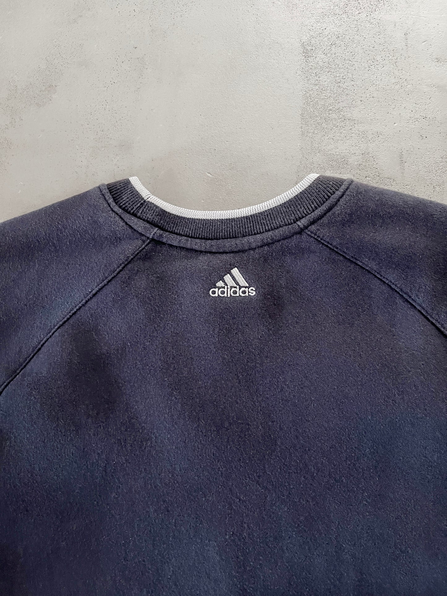 NAVY ADIDAS SWEATER - 2000S - M