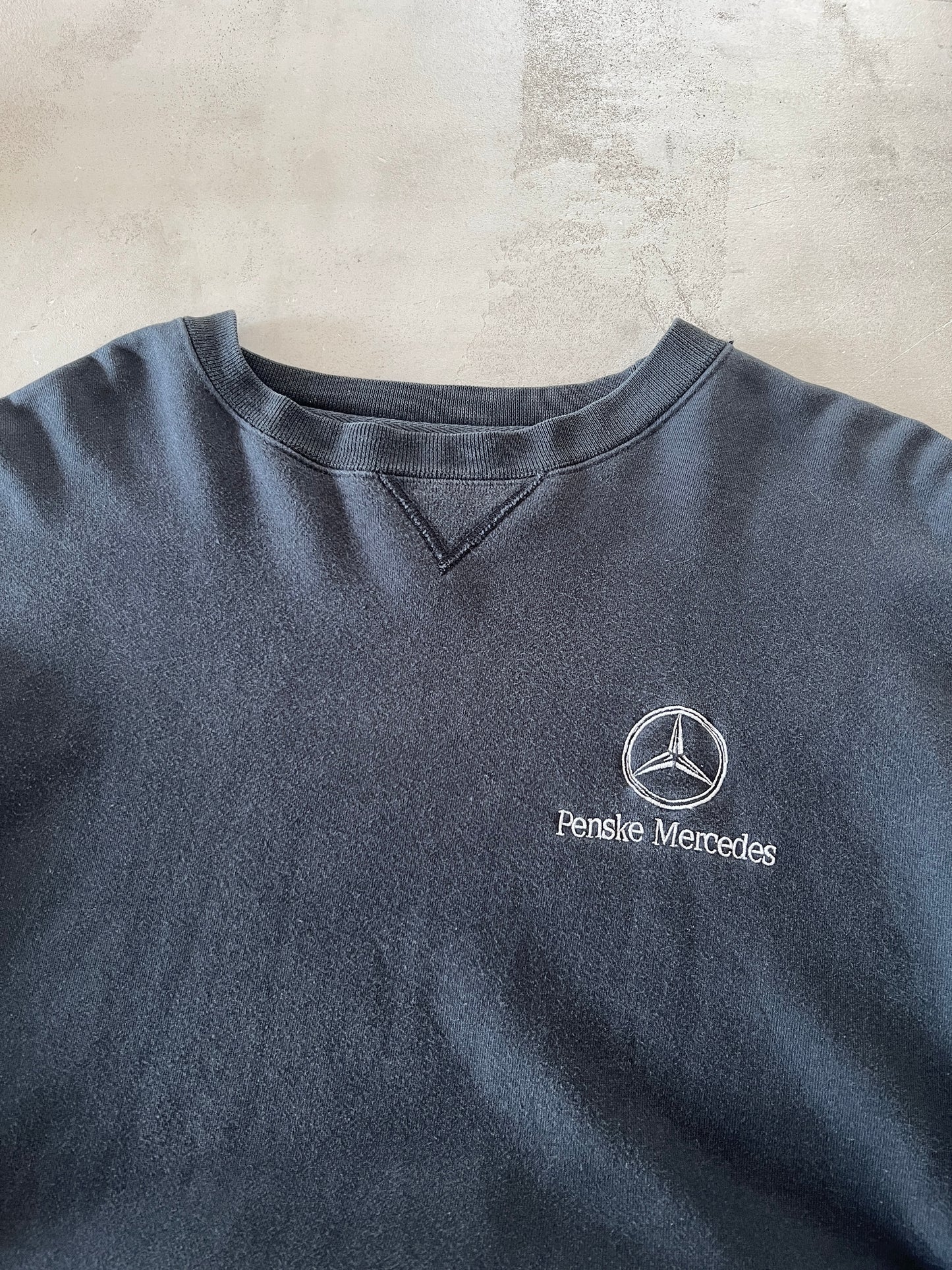 BLACK MERCEDES BENZ RACING SWEATER - 1990S - XL