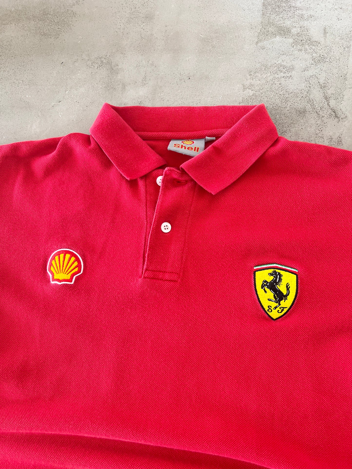 RED FERRARI RACING POLO - 2000S - S
