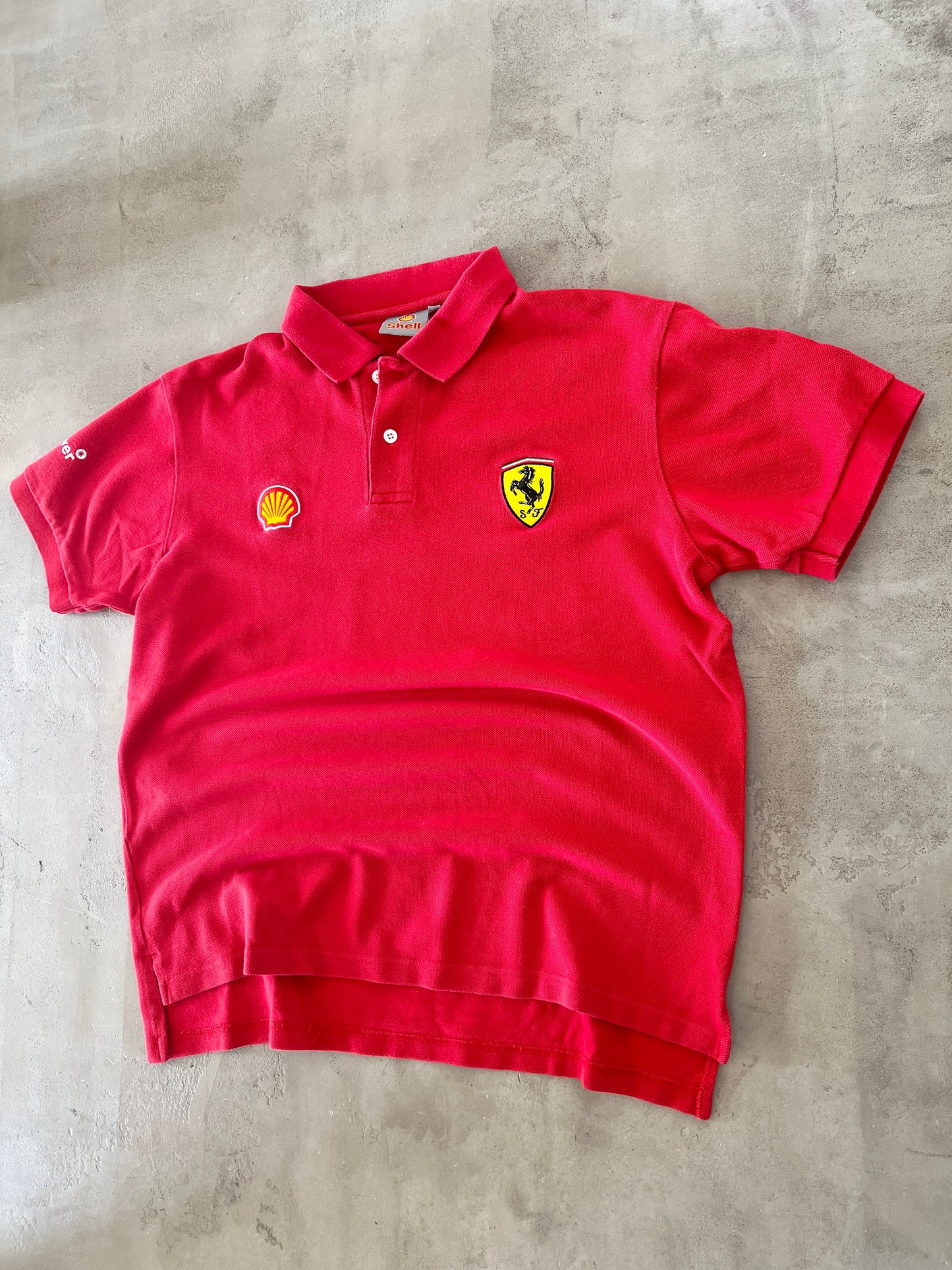 RED FERRARI RACING POLO - 2000S - S