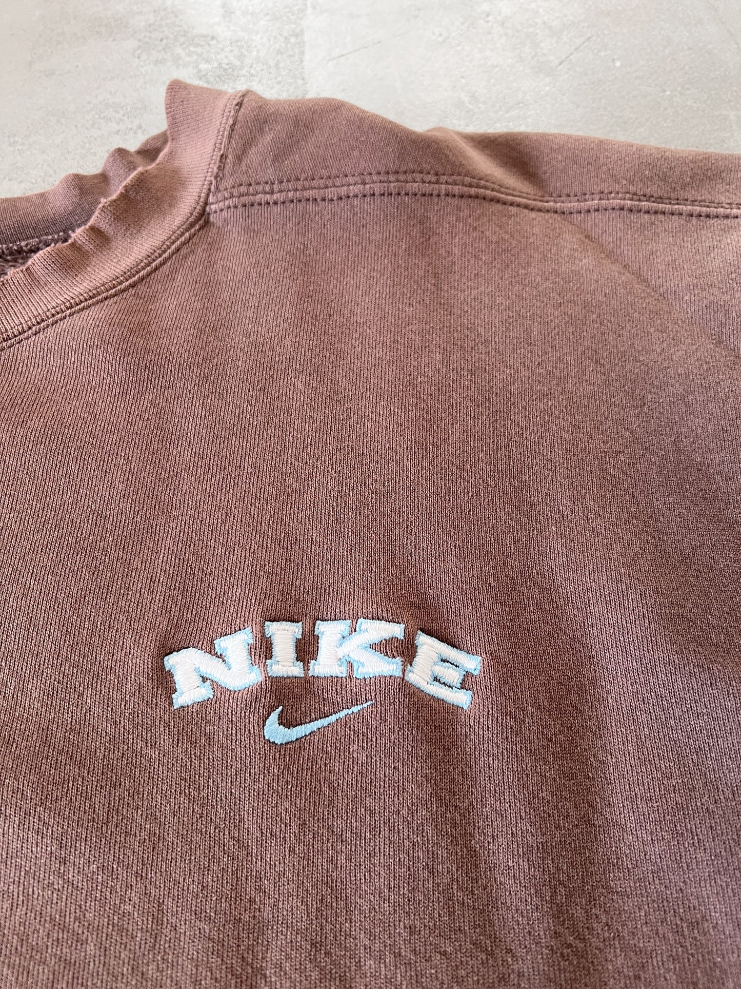 FADED MOCHA NIKE SWEATER - 1990S - L