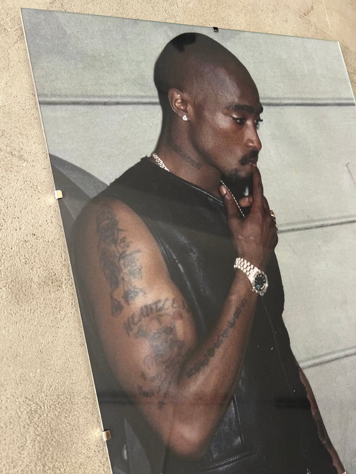 2PAC GLASS PRINT