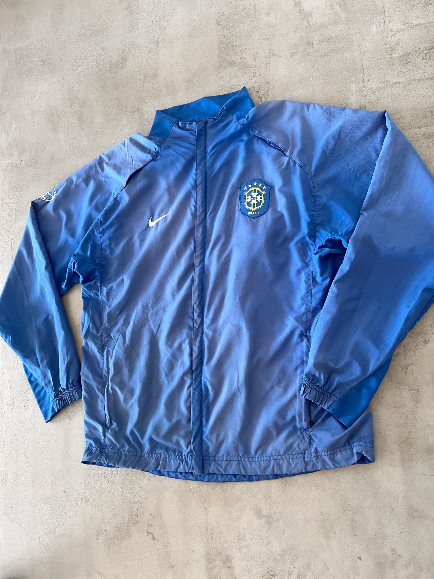 FADED BLUE BRAZIL NIKE JACKET - 2000S - L