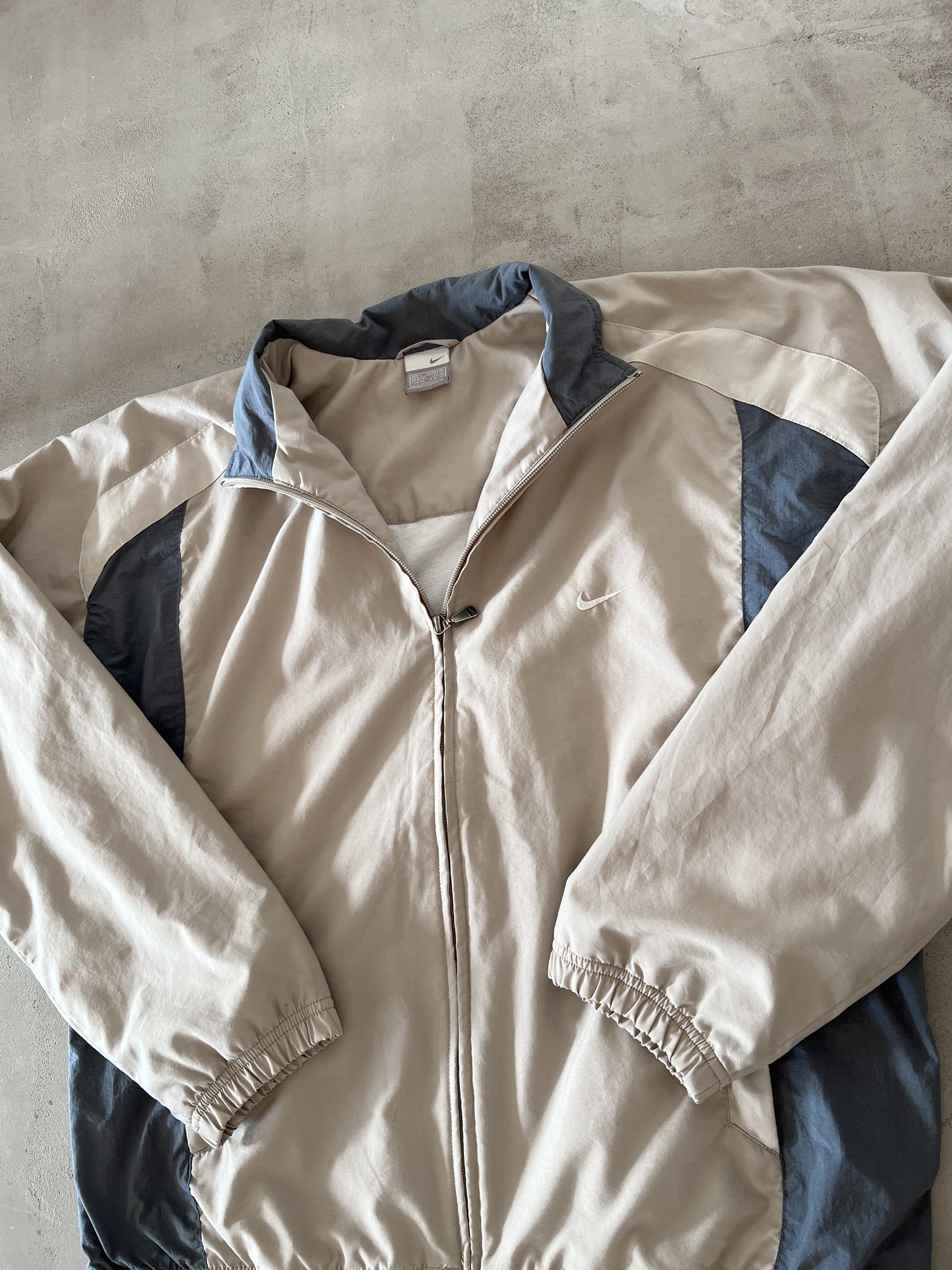BEIGE NIKE TRACK JACKET - 2000S - L