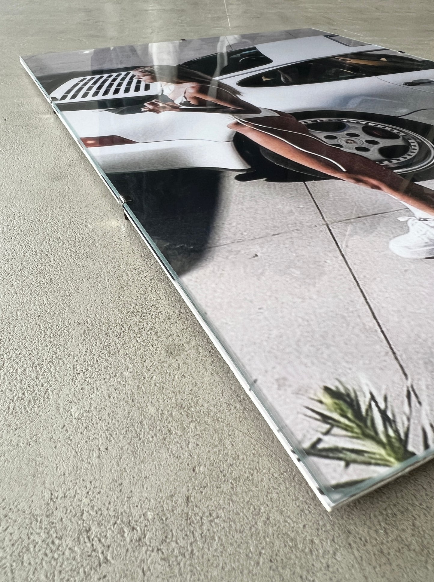 PORSCHE 930 TURBO x GIRL GLASS PRINT