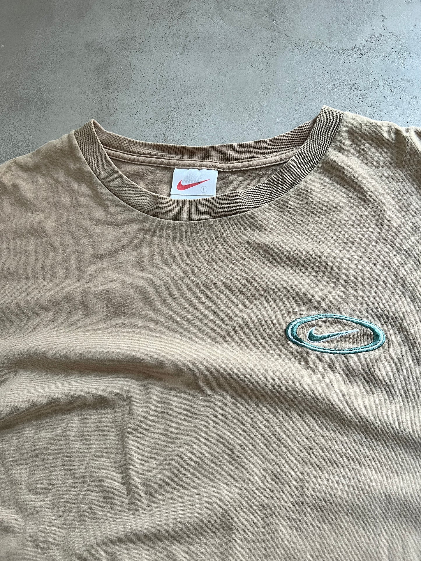 TAN NIKE TEE - 1990S - XXL