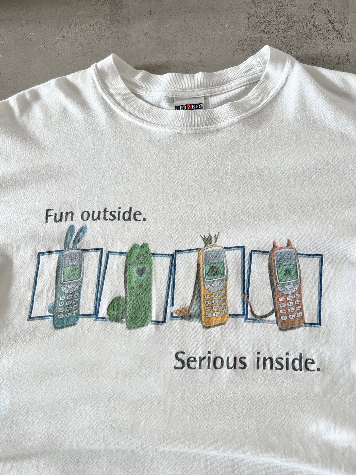 WHITE NOKIA PROMO TEE - 2000S - L