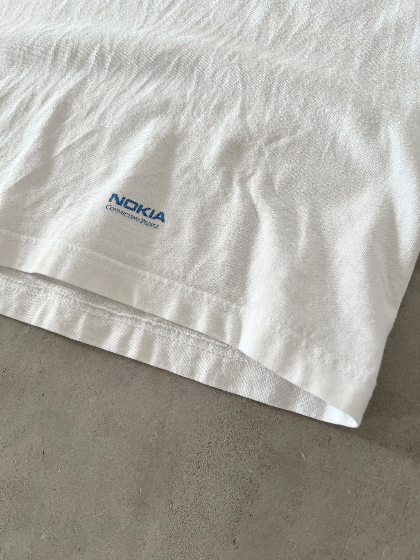WHITE NOKIA PROMO TEE - 2000S - L