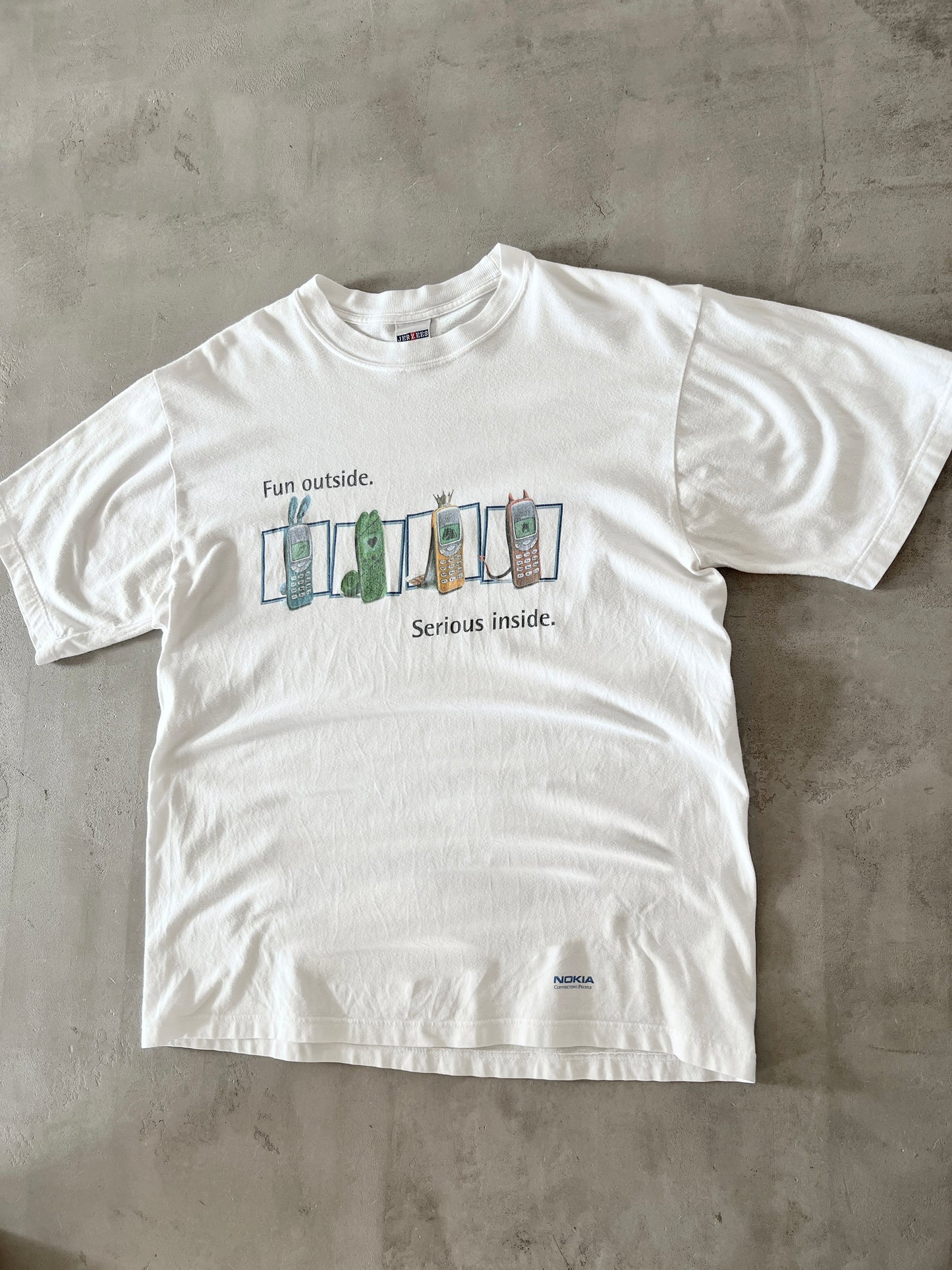 WHITE NOKIA PROMO TEE - 2000S - L