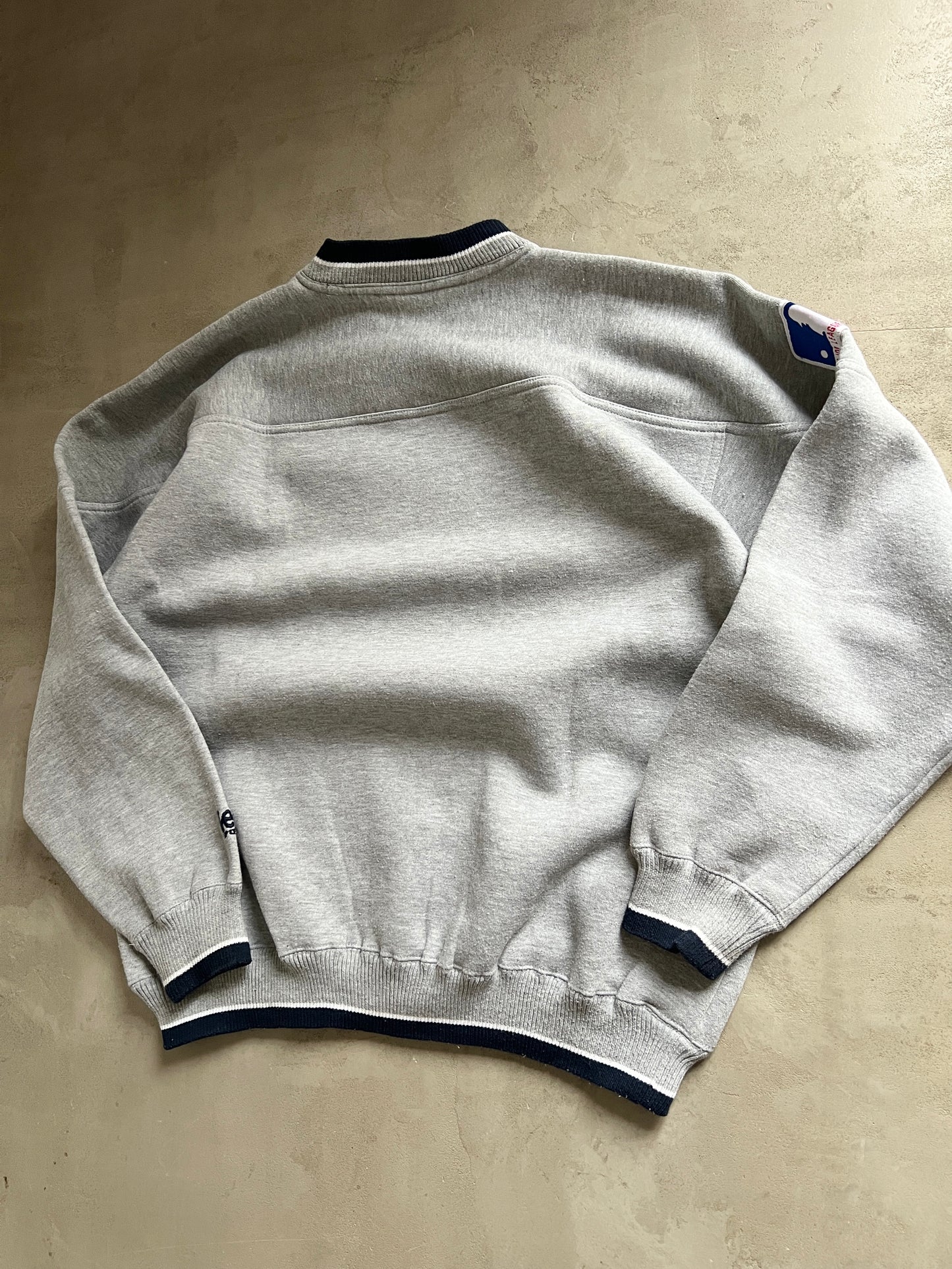GREY YANKEES SWEATER - 1990S - L/XL