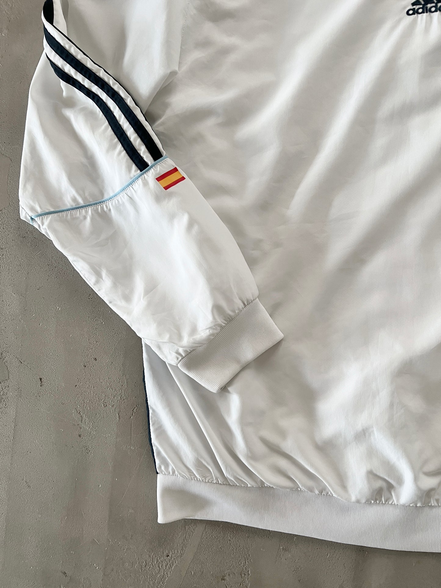 WHITE REAL MADRID TRACK JACKET - 2000S - L
