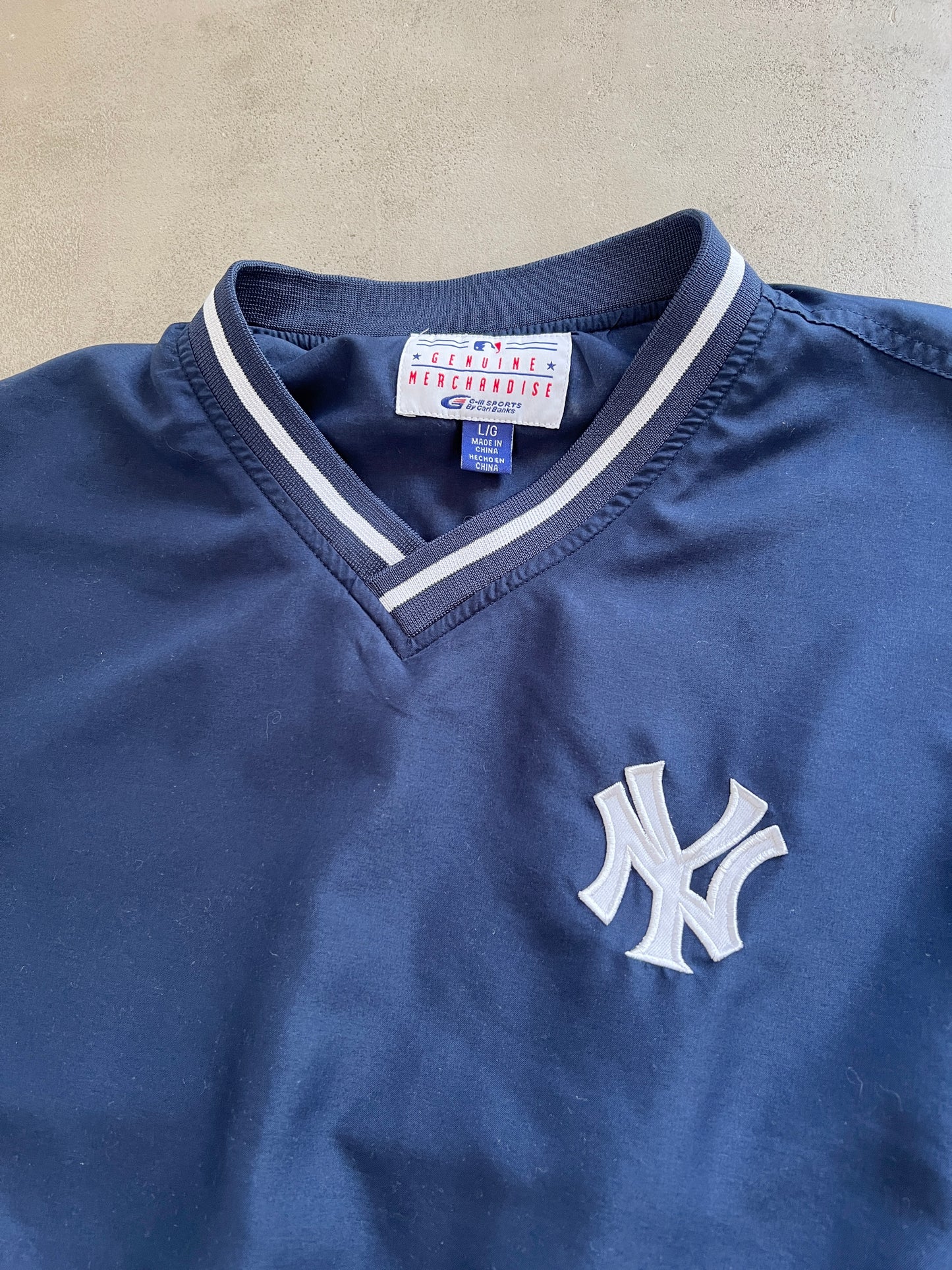NAVY YANKEES SWEATER - 1990S - L/M