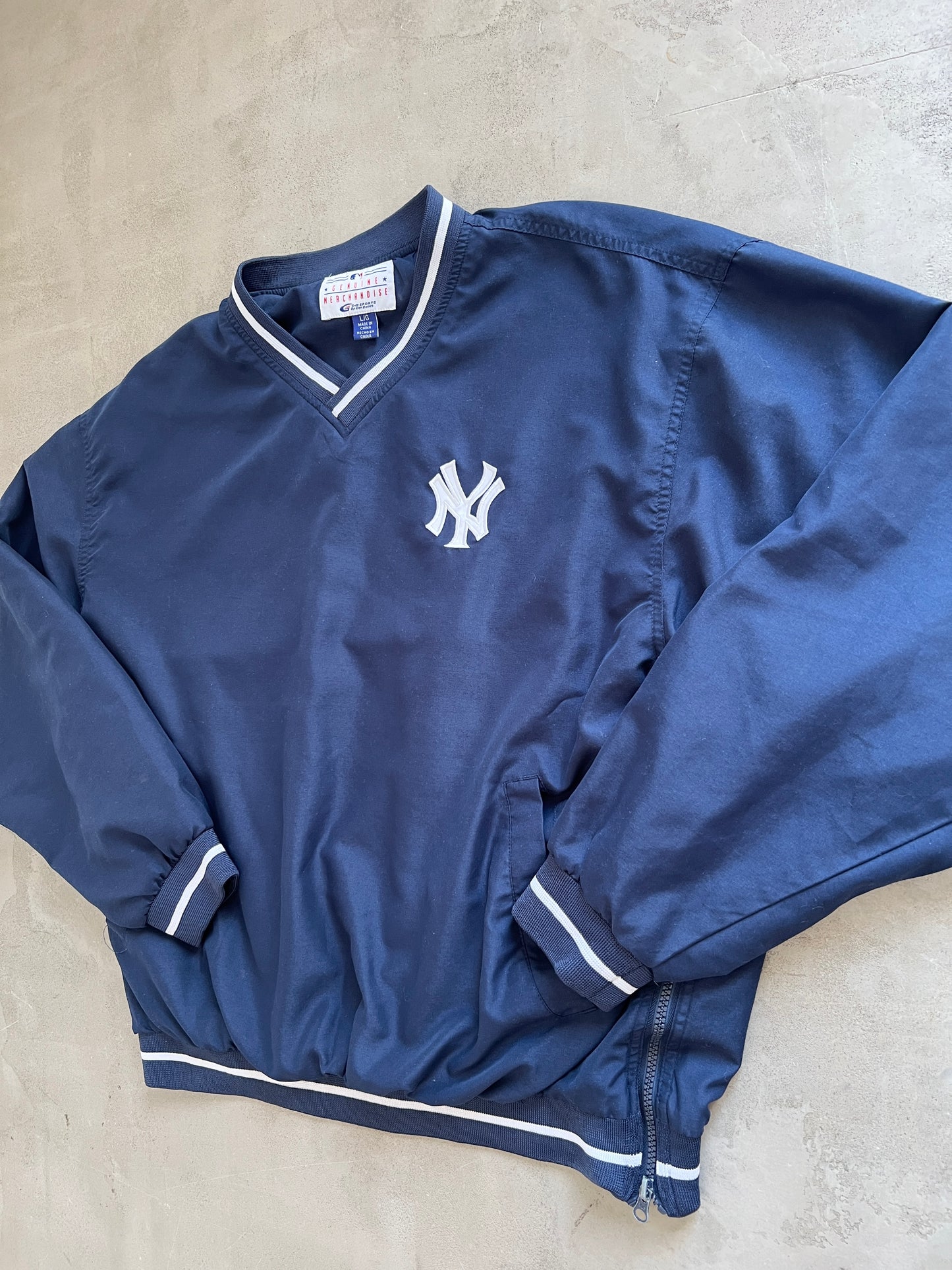 NAVY YANKEES SWEATER - 1990S - L/M