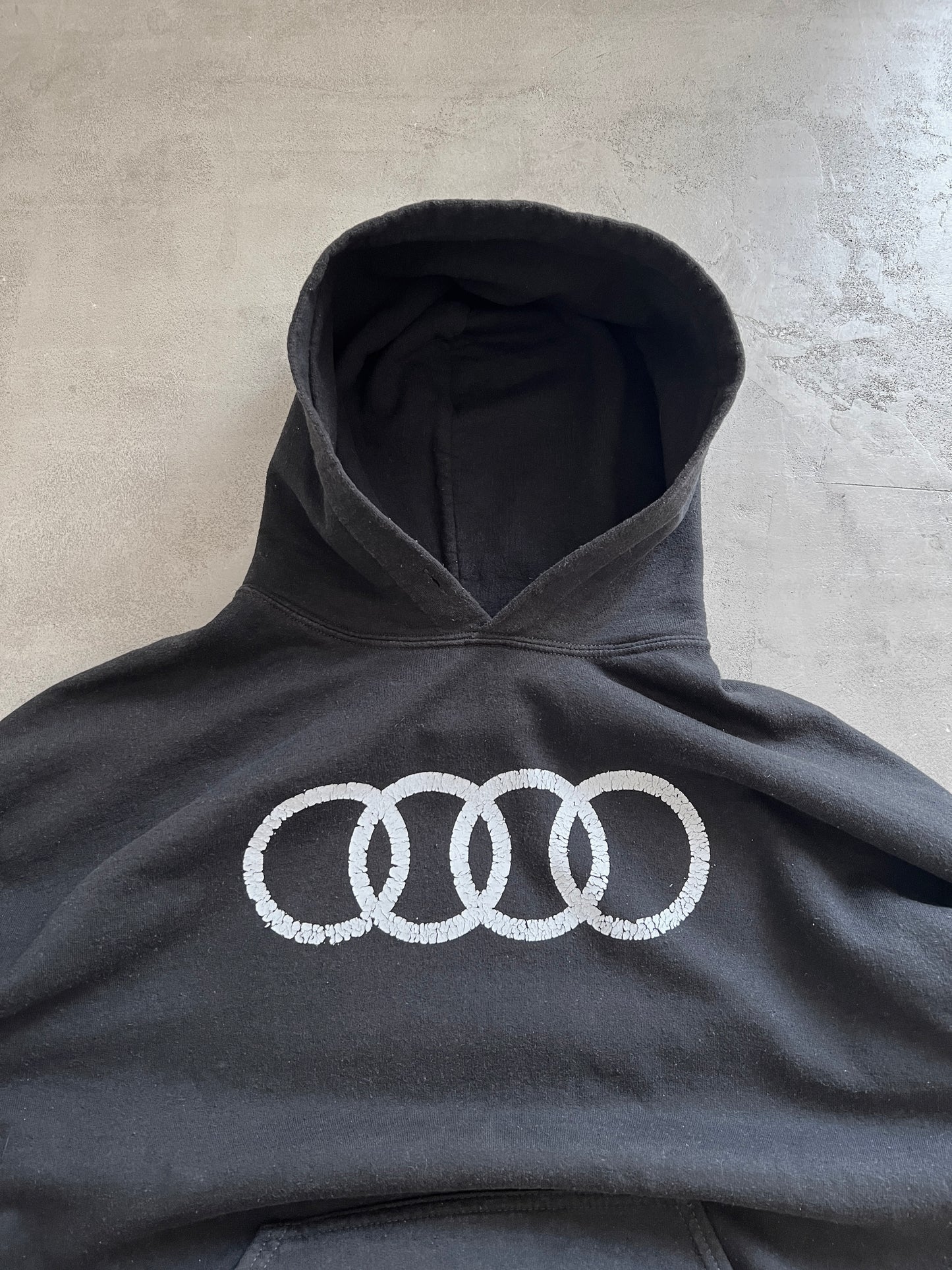 BLACK AUDI HOODIE - 1990S - M/L