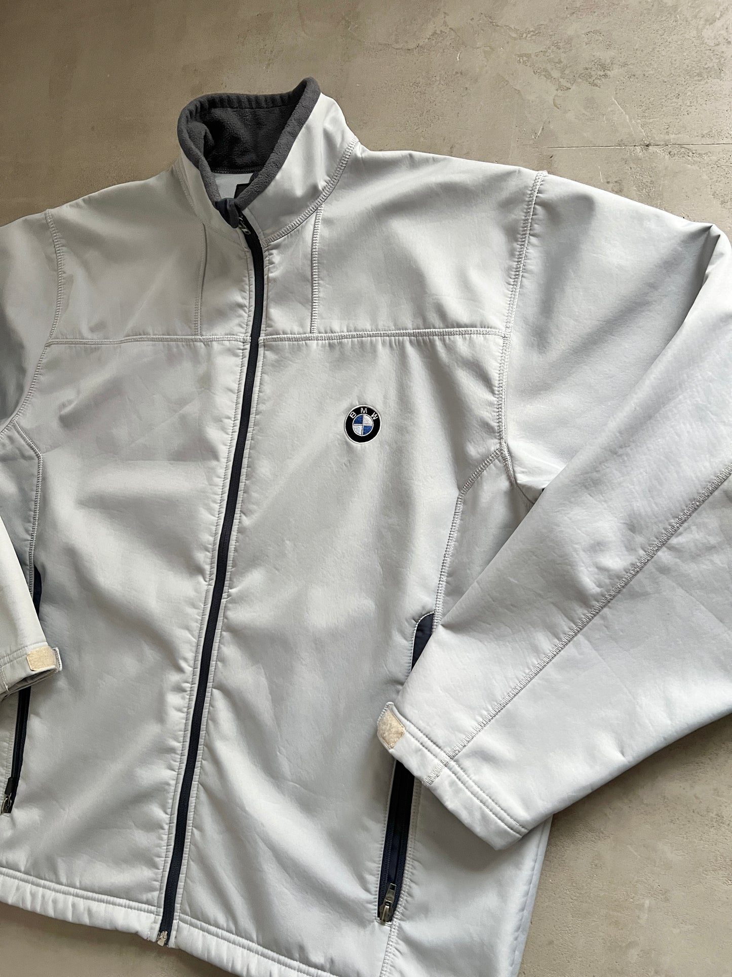 GREY BMW TRACK JACKET - 2000S - XL/L