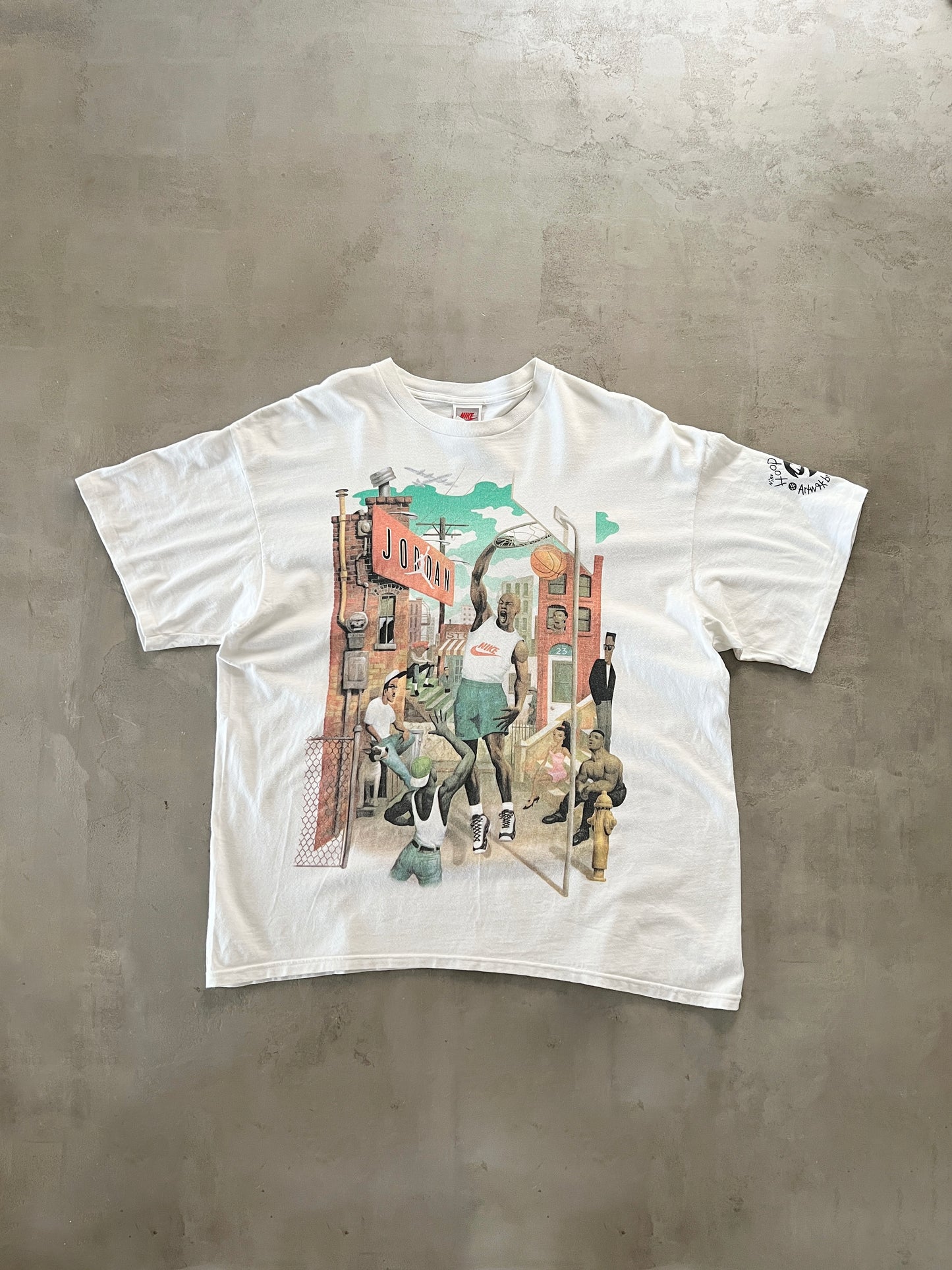 WHITE MICHAEL JORDAN NIKE TEE - 1990S - XL