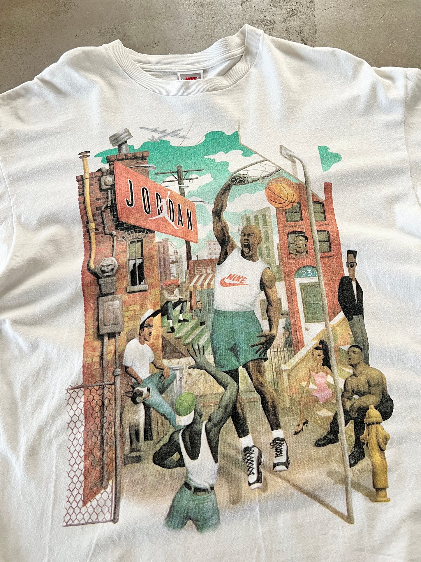 WHITE MICHAEL JORDAN NIKE TEE - 1990S - XL