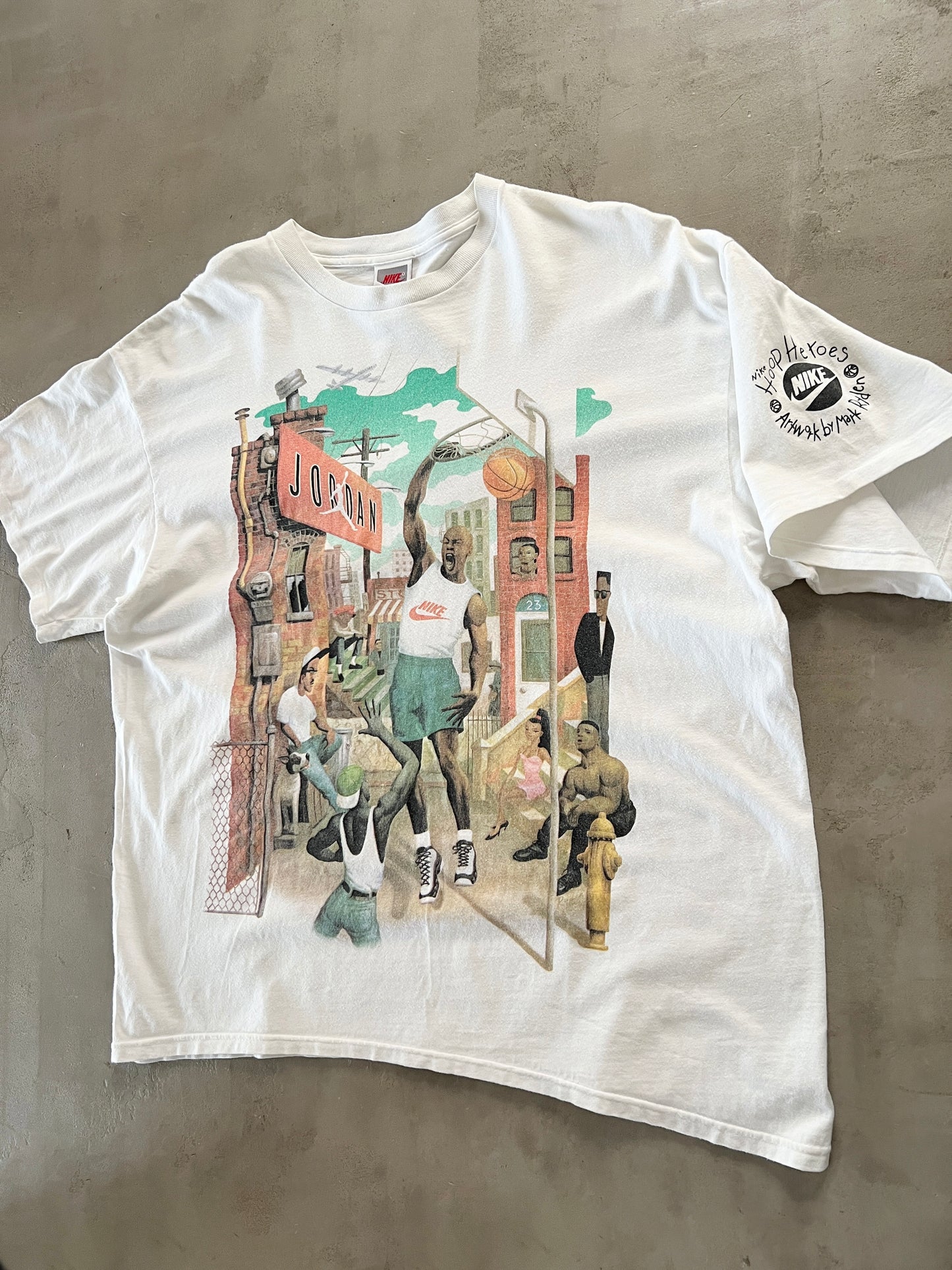 WHITE MICHAEL JORDAN NIKE TEE - 1990S - XL