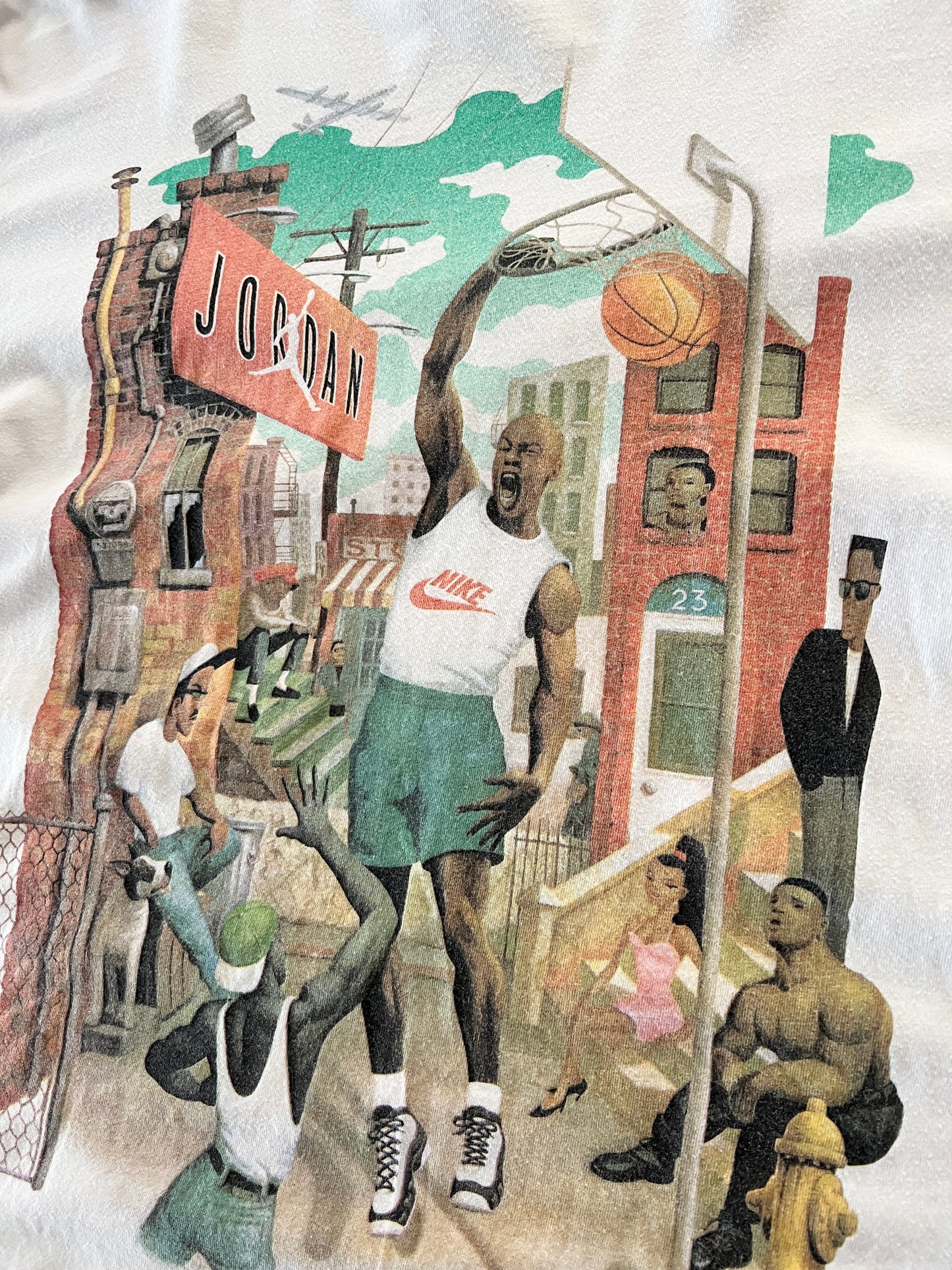 WHITE MICHAEL JORDAN NIKE TEE - 1990S - XL