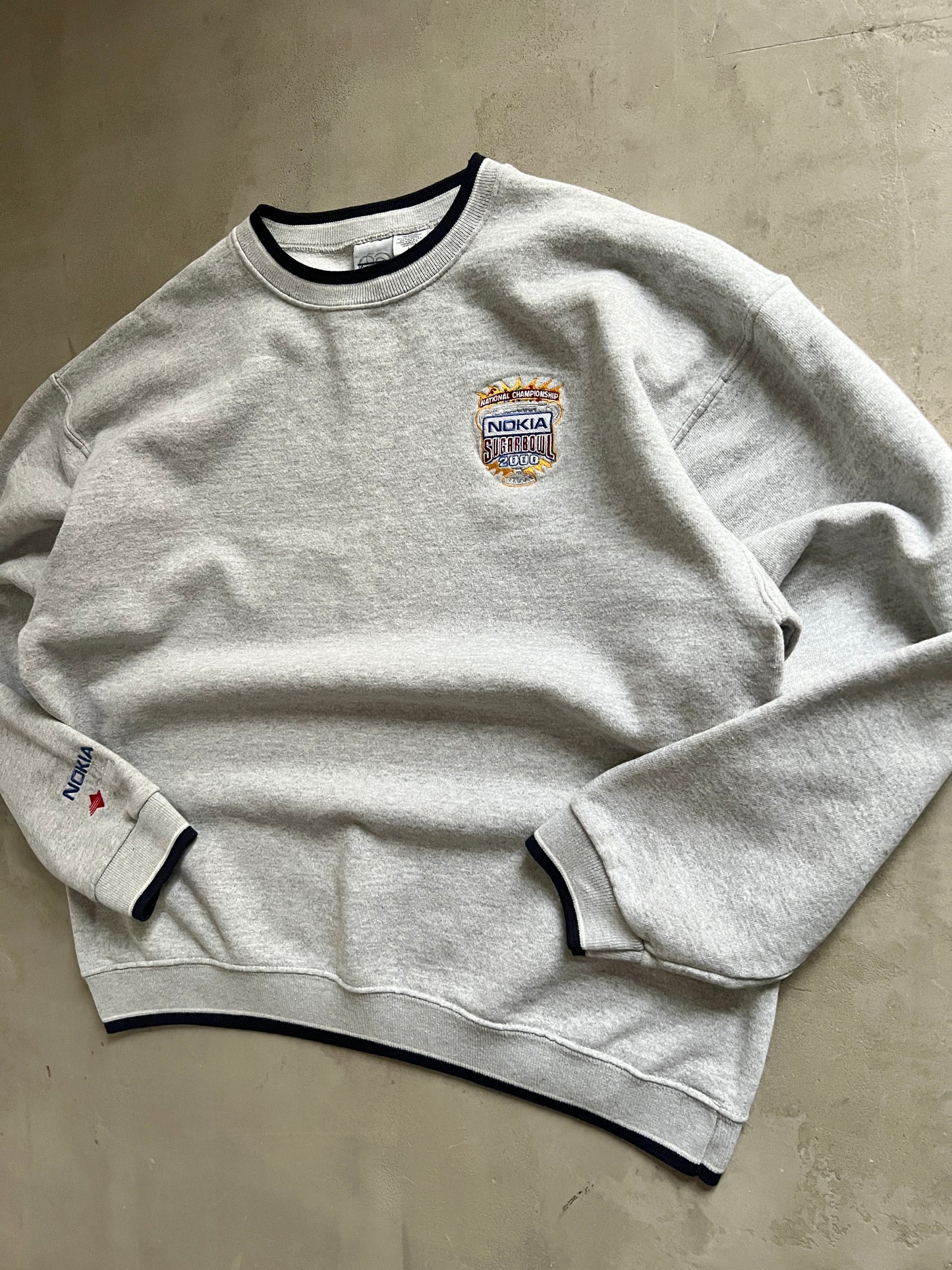 GREY NOKIA X SUPER BOWL SWEATER - 2000S - M