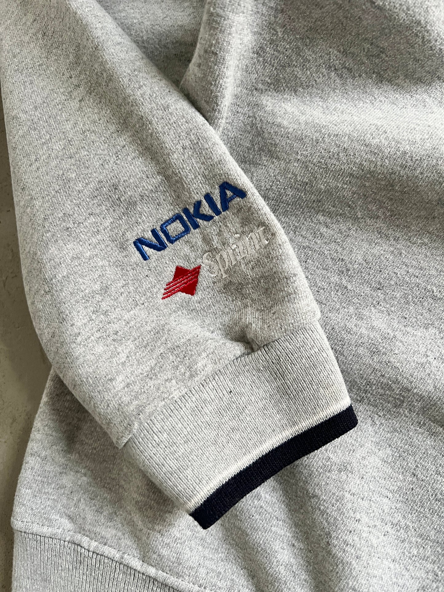 GREY NOKIA X SUPER BOWL SWEATER - 2000S - M