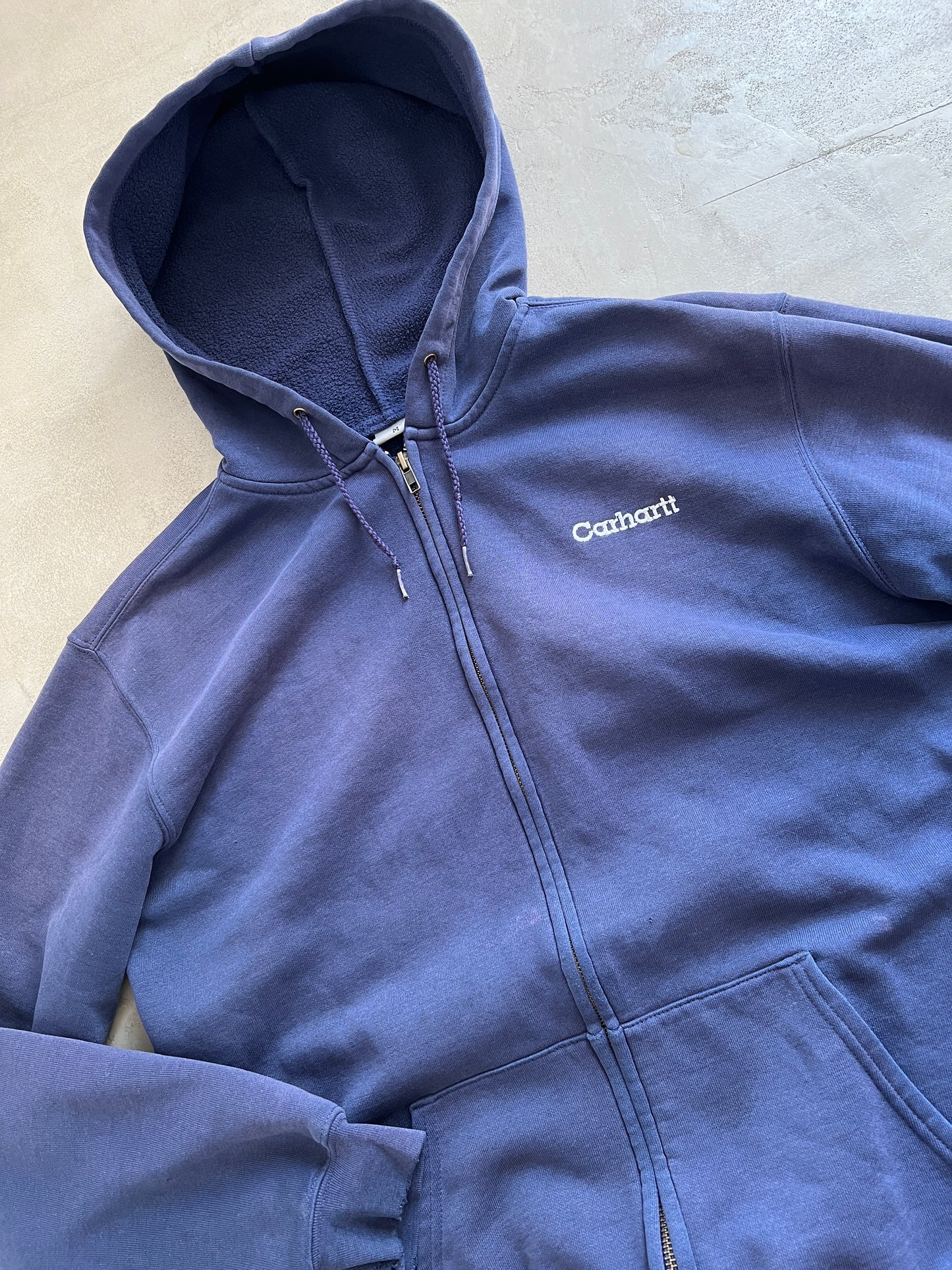 FADED CARHARTT ZIP UP HOODIE - 2000S - L