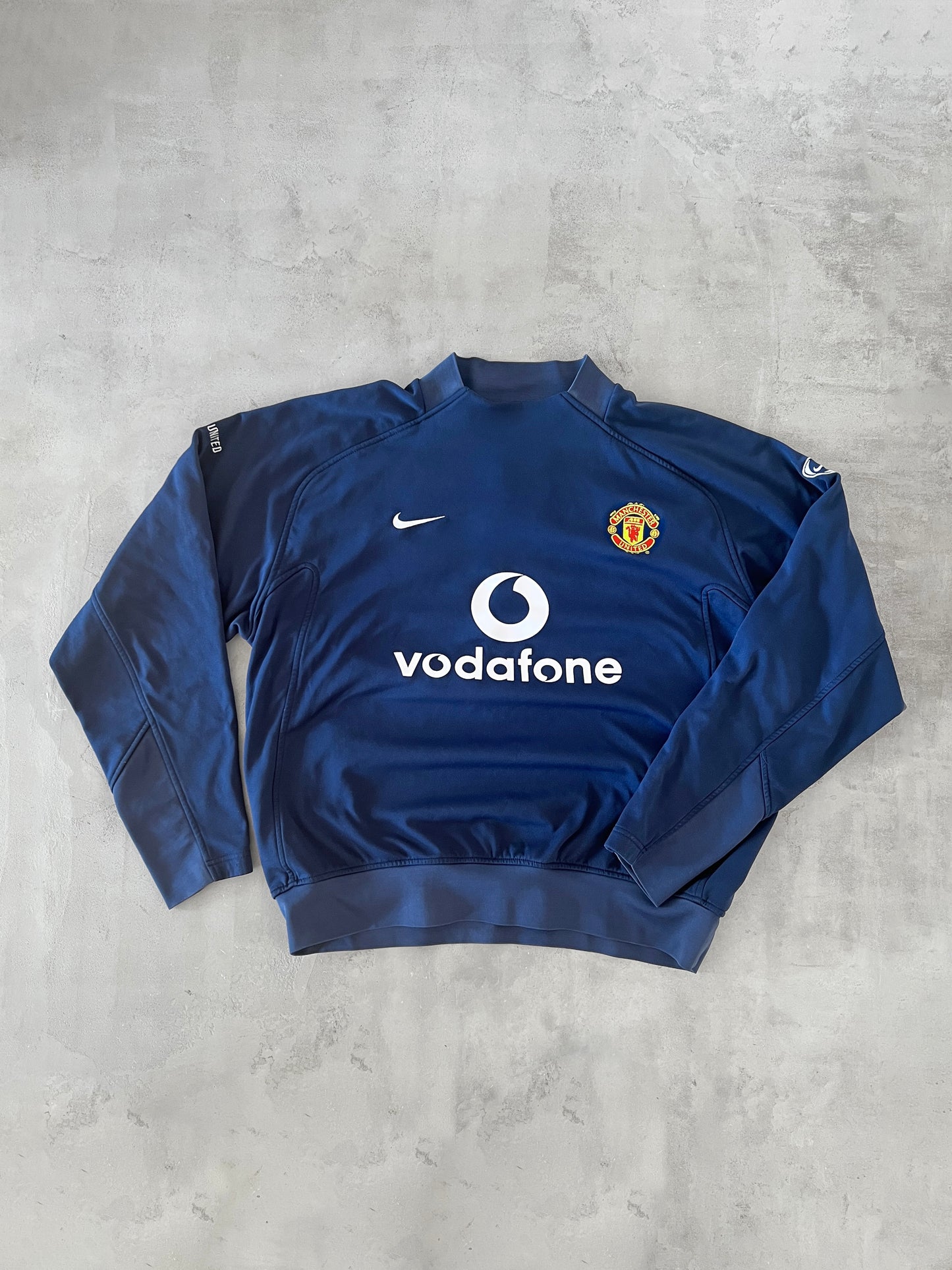 NAVY MANCHESTER UNITED SWEATER - 1990S - L/M