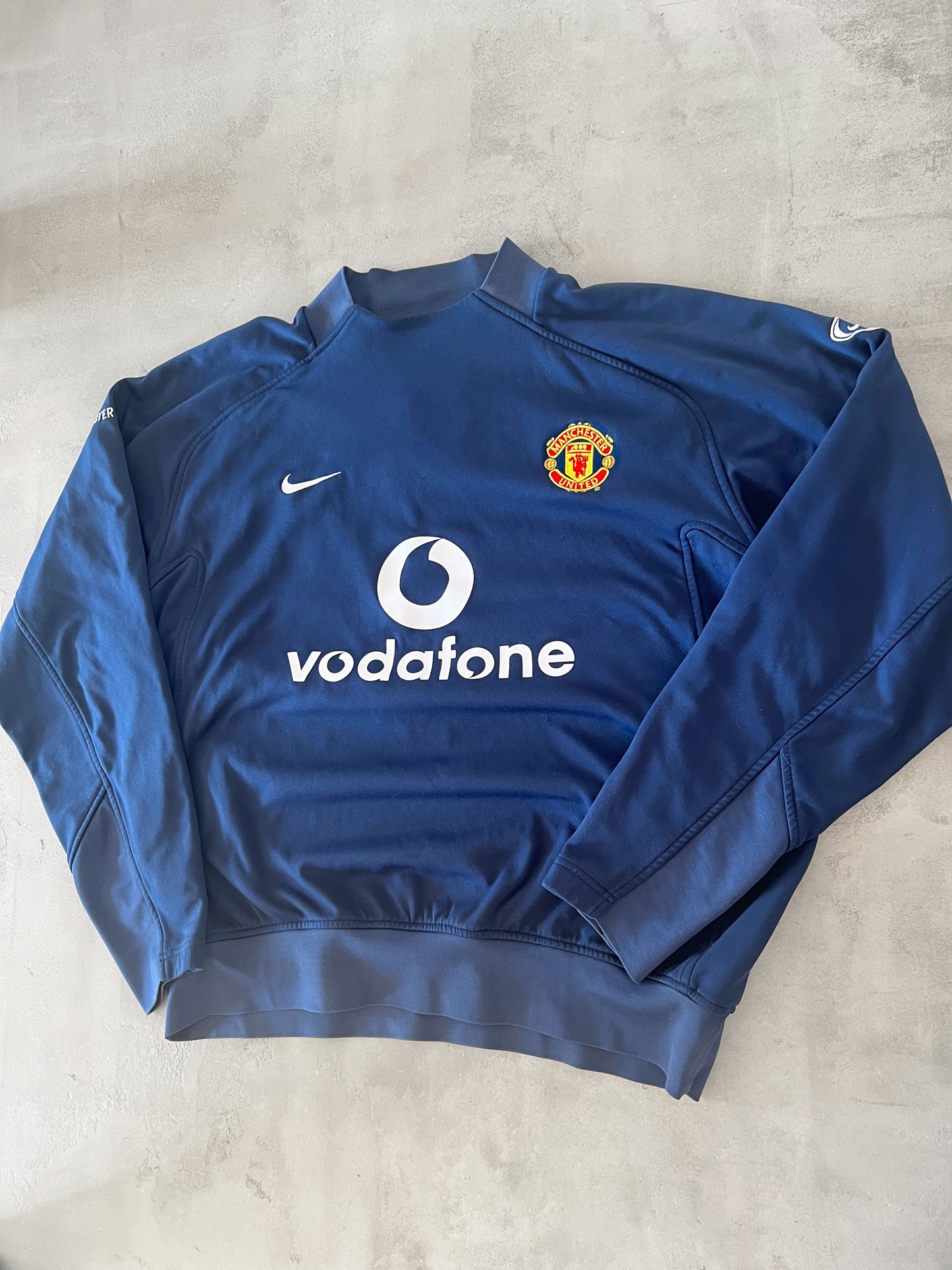 NAVY MANCHESTER UNITED SWEATER - 1990S - L/M