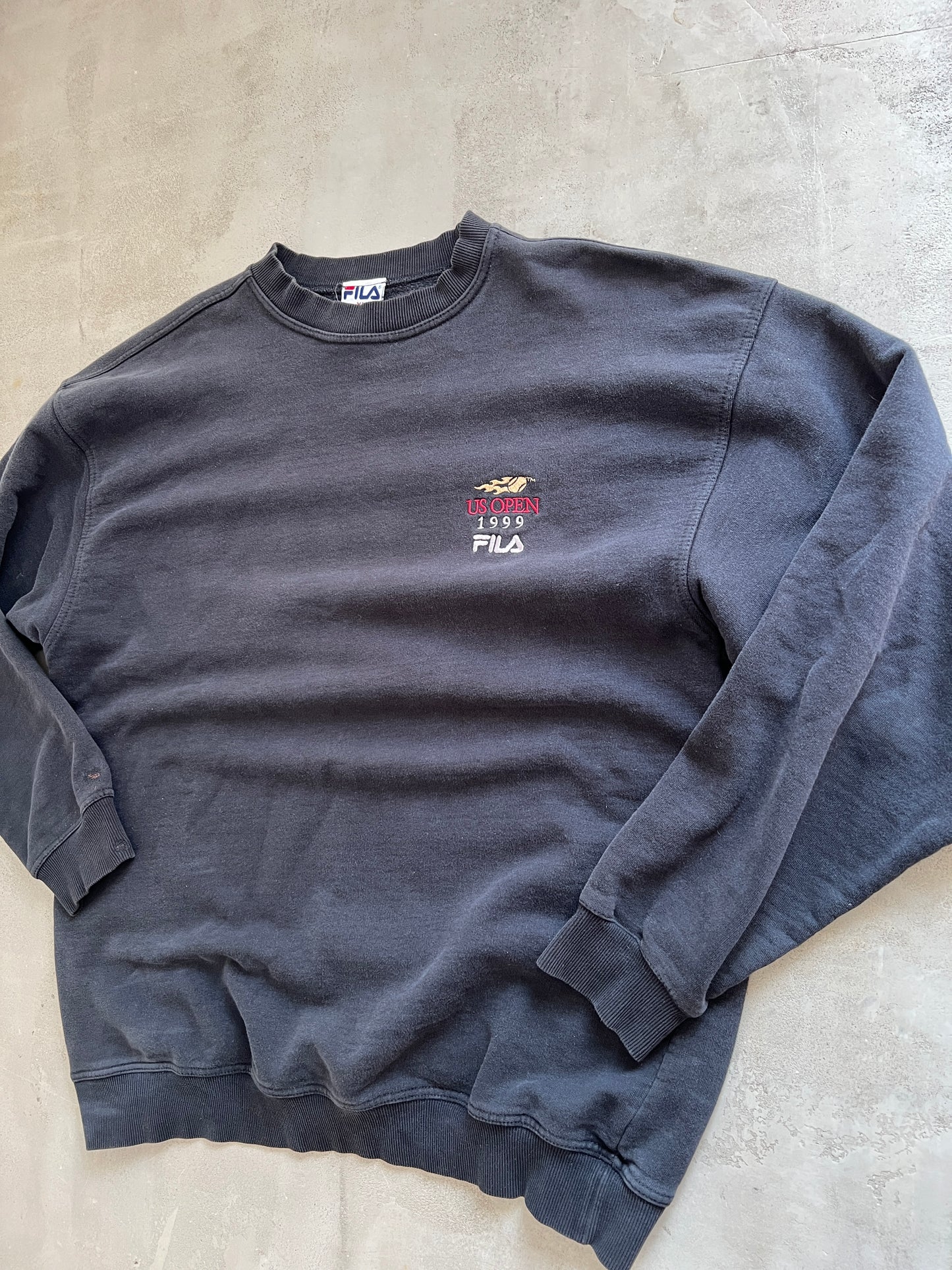 BLACK US OPEN TENNIS SWEATER - 1999 - XL/L