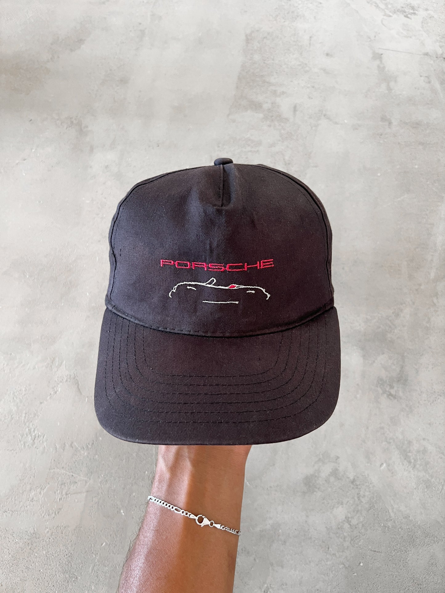 FADED BLACK PORSCHE CAP - 1990S