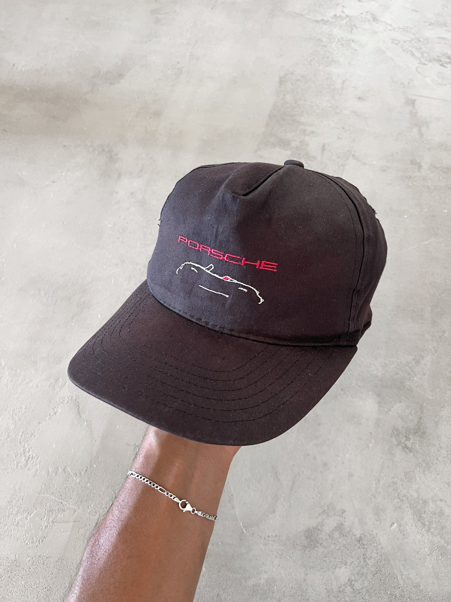 FADED BLACK PORSCHE CAP - 1990S