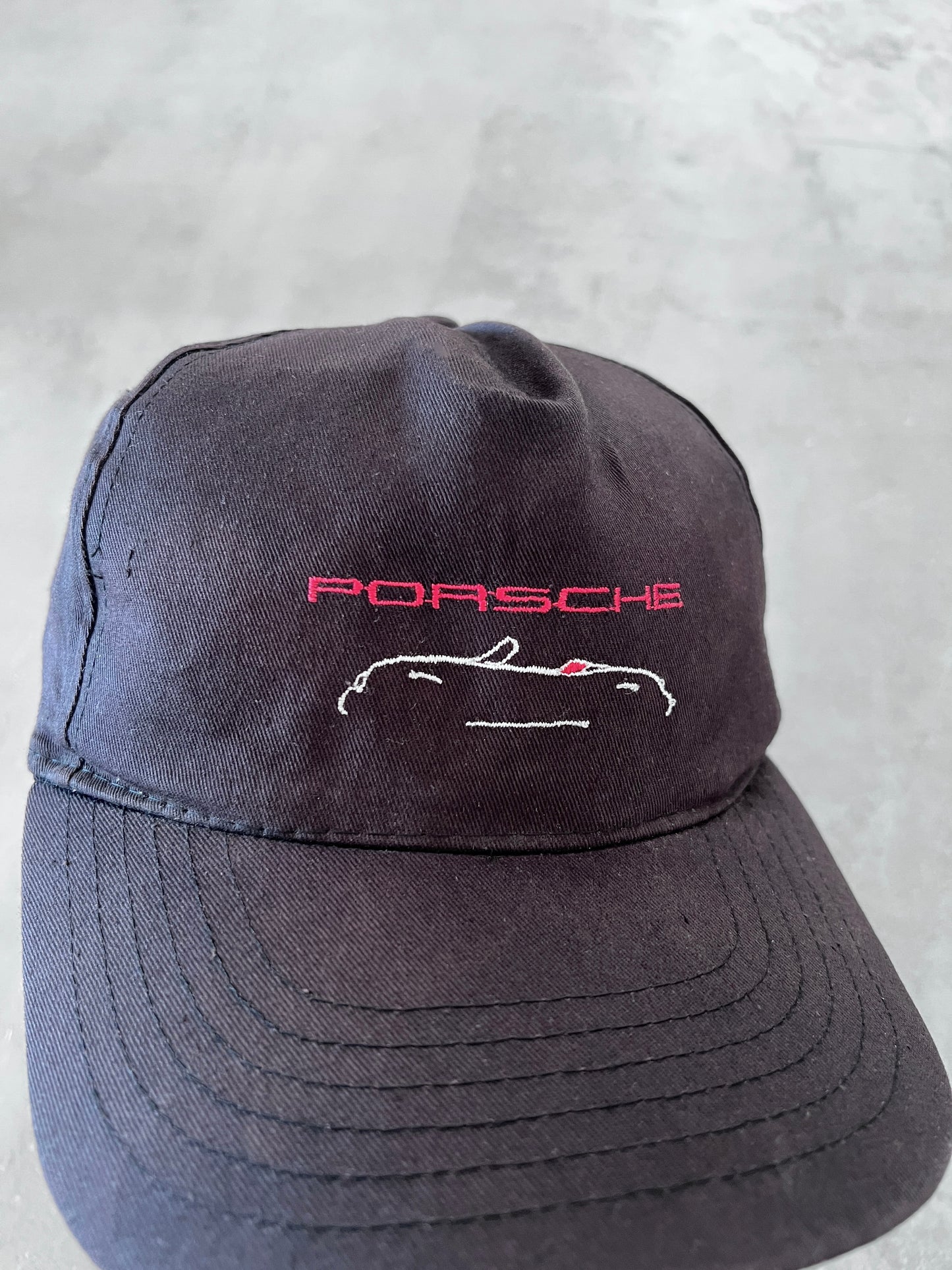 FADED BLACK PORSCHE CAP - 1990S
